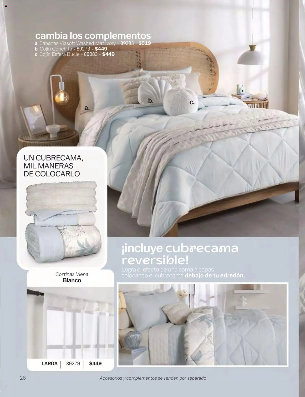 Nuevas ofertas de Vianney válidas en toda la República Mexicana desde el 24.01.2025. ¡Encuentra las mejores ofertas en Vianney catálogo Chavos! | Página: 28 | Productos: Cama, Sabanas, Cortinas