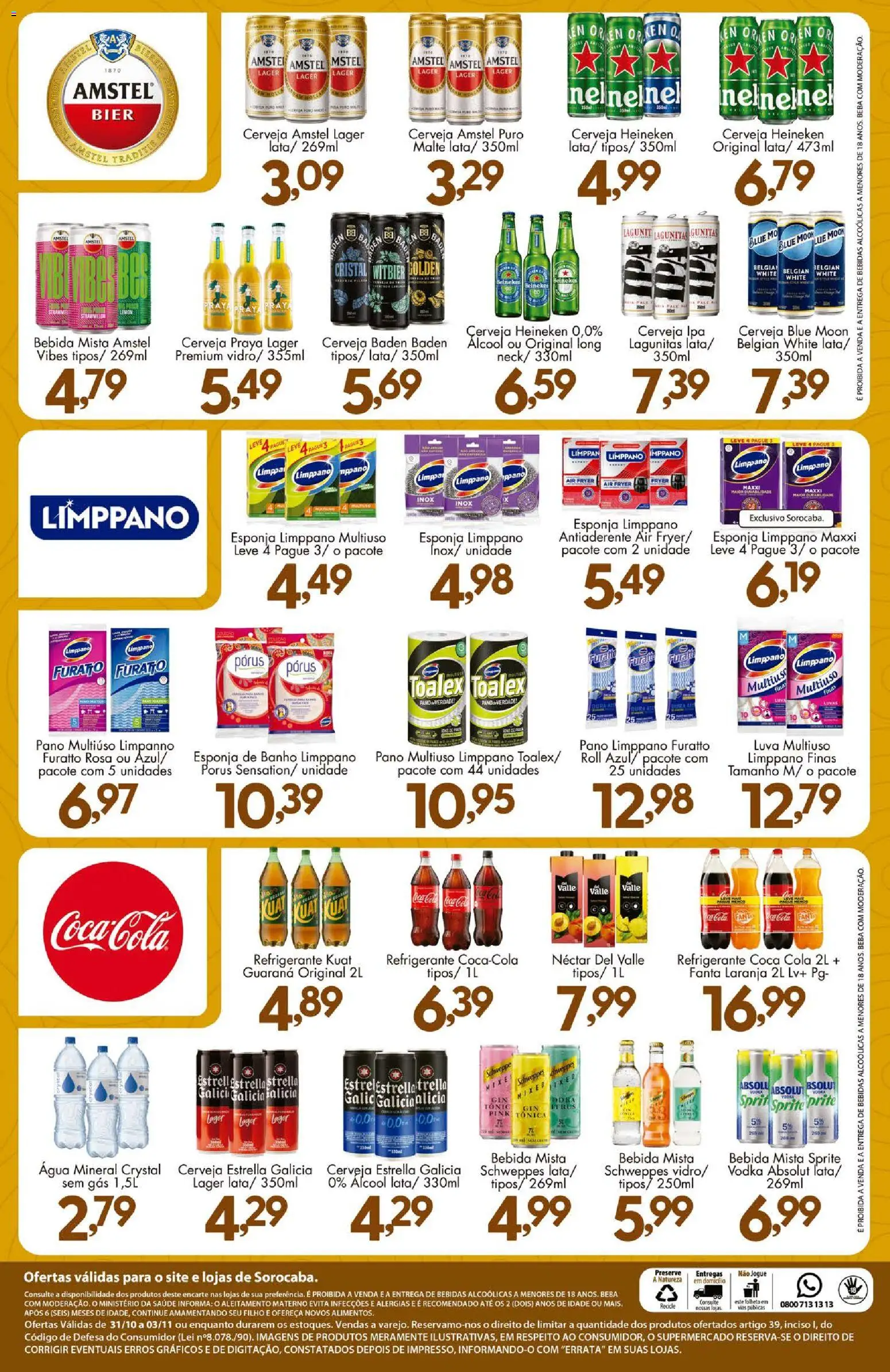 Confiança Folheto - válido de 31.10.2025 | Página: 9 | Produtos: Esponja, Fanta, Cerveja, Cerveja Heineken