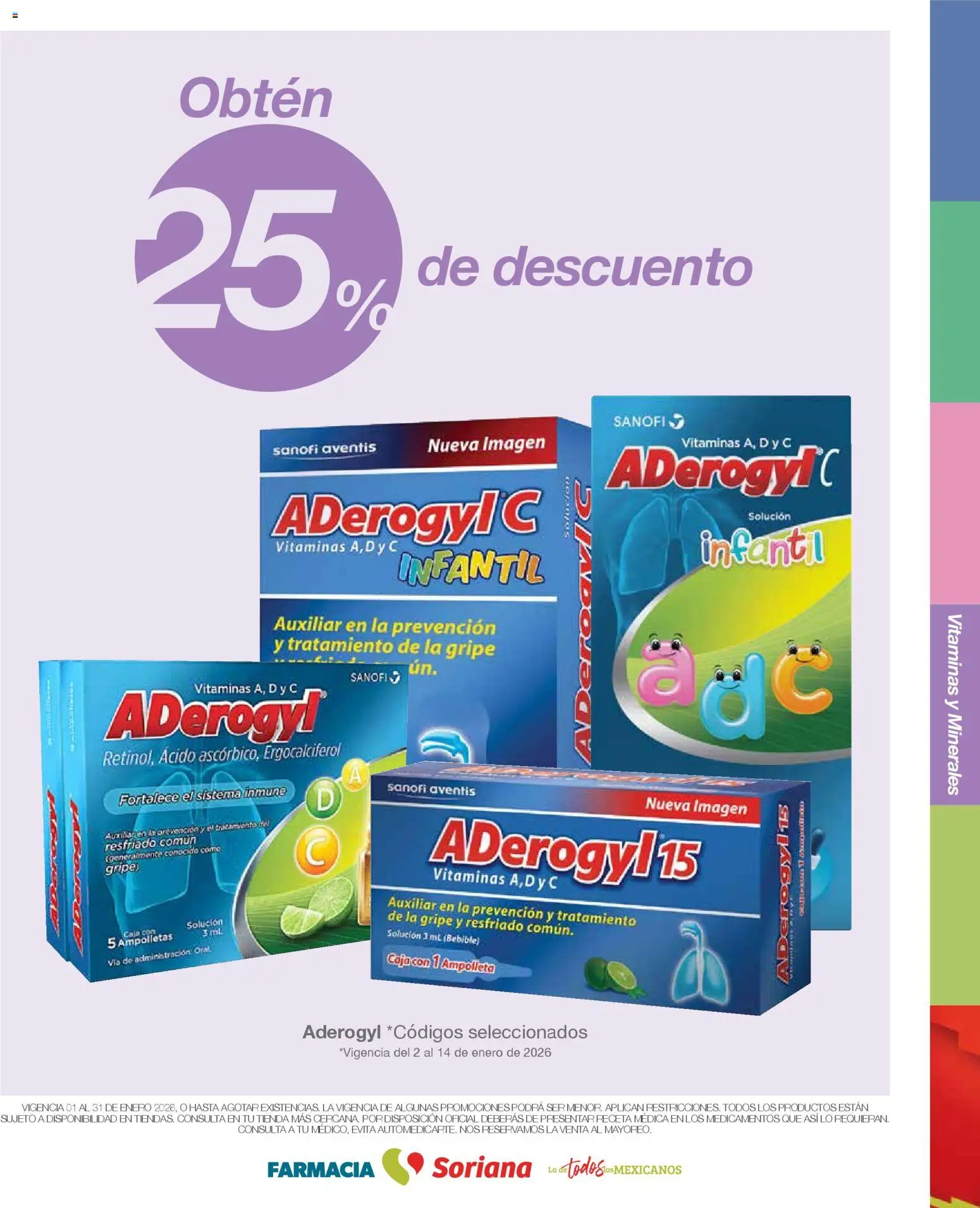 Nuevas ofertas de Soriana válidas en toda la República Mexicana desde el 01.01.2026. ¡Encuentra las mejores ofertas en Soriana - Folleto Farnacia Súper Nacional! | Página: 7 | Productos: Vitaminas, Caja