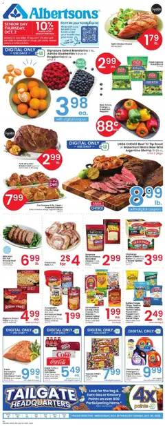 Preview of Albertsons weekly ads valid from 01.10.2025