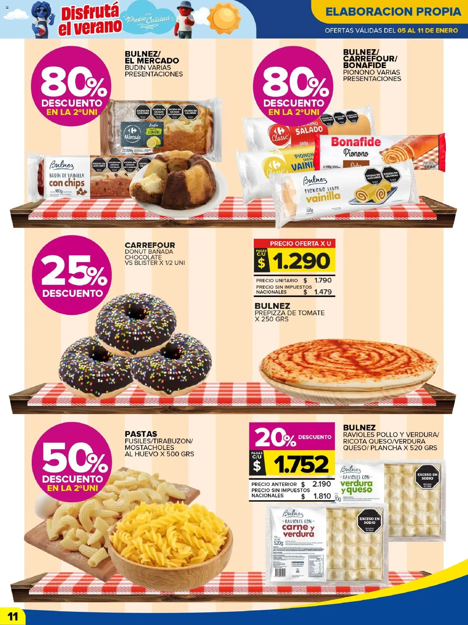 Carrefour Maxi catálogo │ válido desde el 05.01.2026 | Página: 12 | Productos: Budín, Tomate, Limón, Ravioles