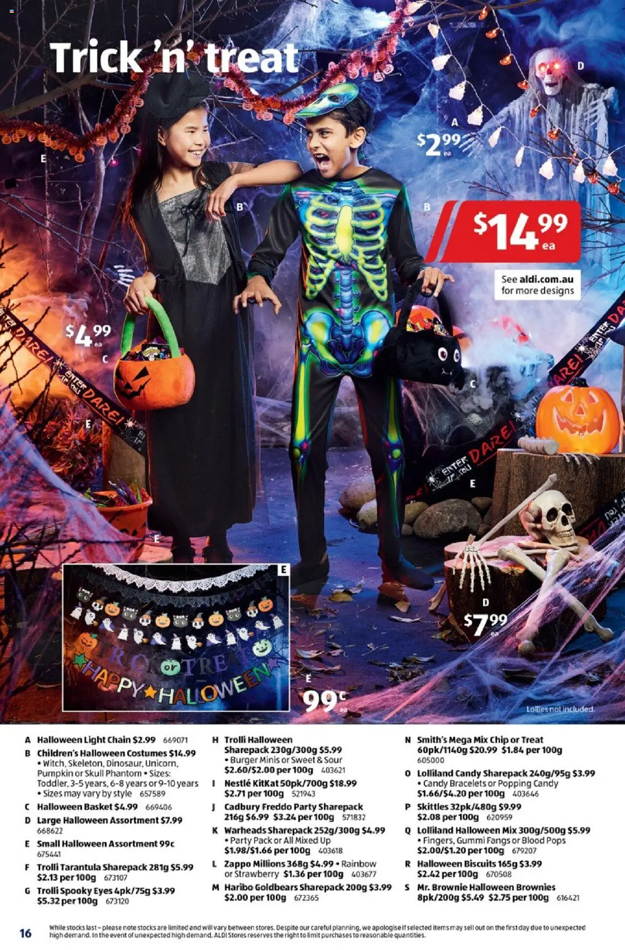 Aldi catalogue - valid from 15.10.2025 | Page: 16 | Products: Chain, Light, Lollies, Pumpkin