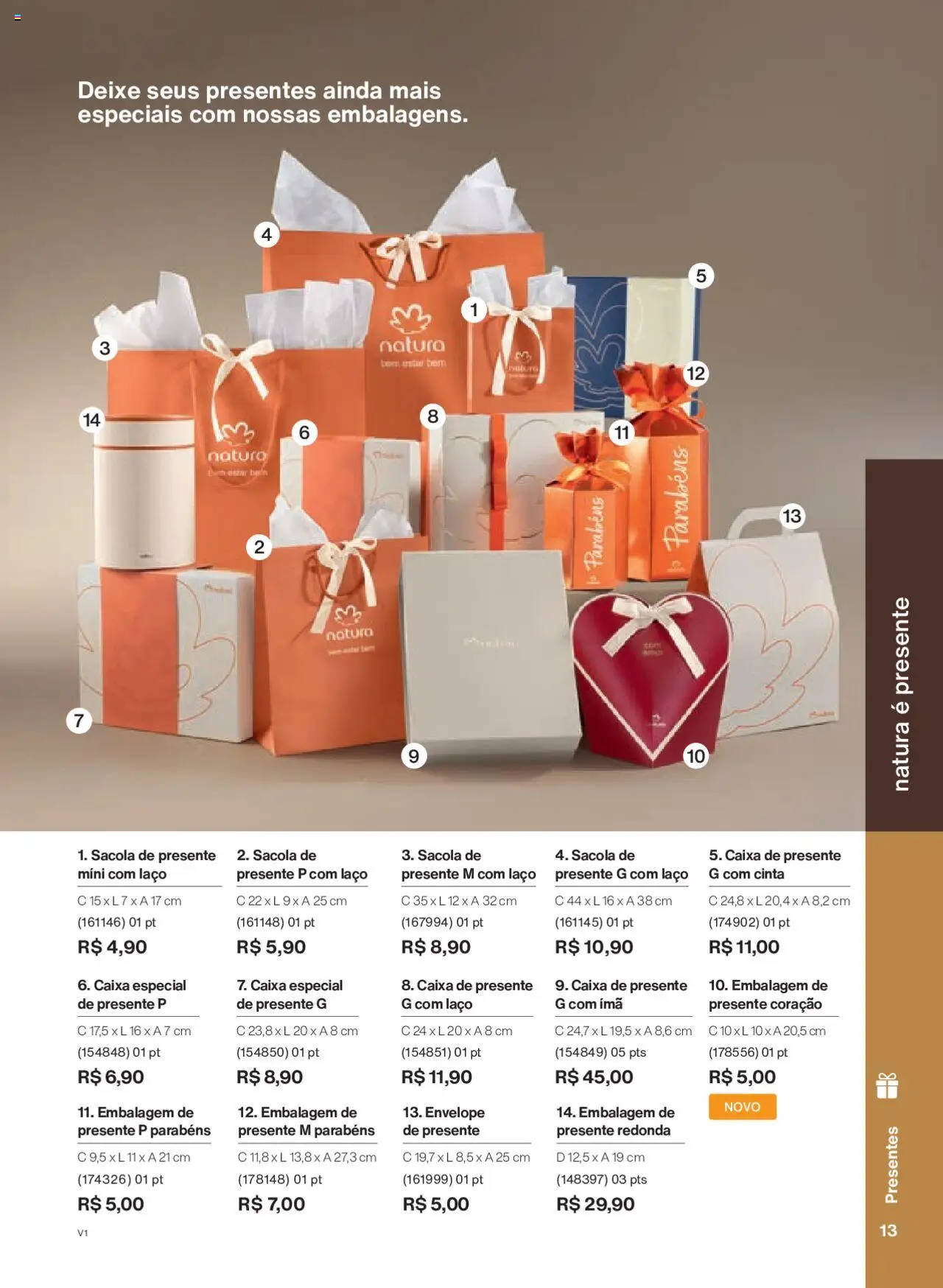 Natura Folheto - válido de 18.08.2025 | Página: 13 | Produtos: Caixa, Envelope