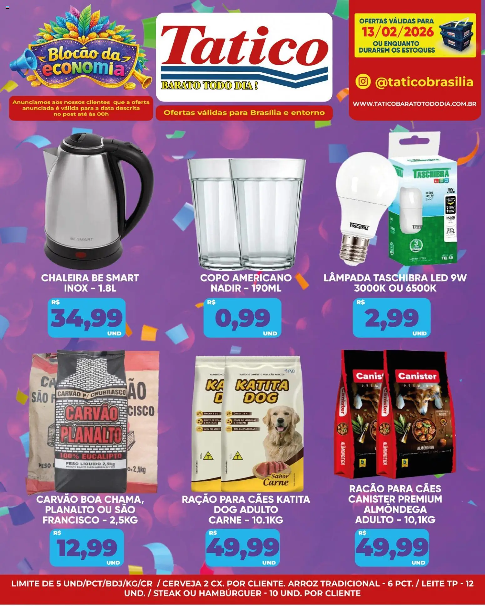 Tatico Folheto - válido de 13.02.2026 | Página: 16 | Produtos: Lâmpada, Chaleira, Cerveja, Hambúrguer