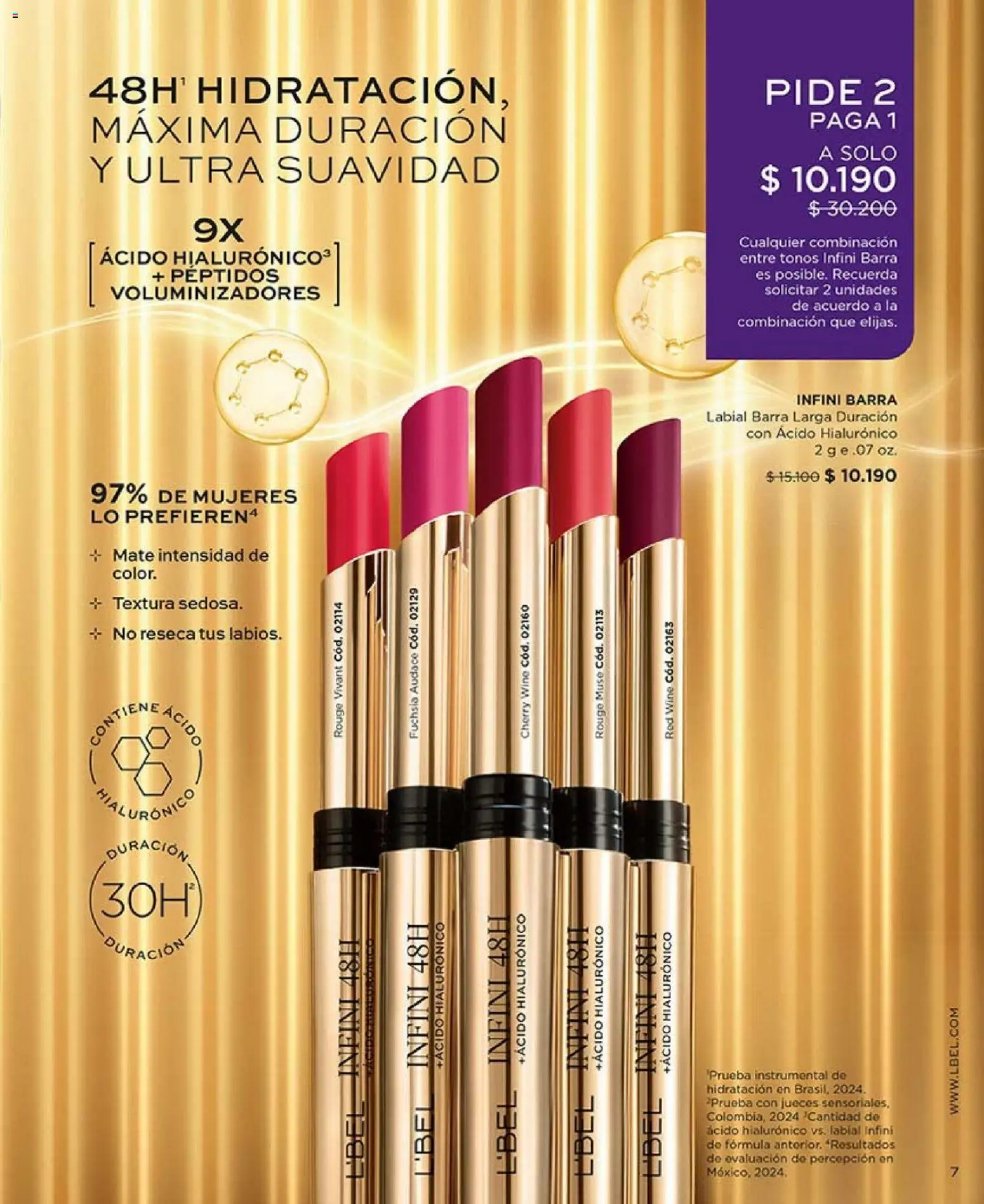 Catálogo L'Bel Campaña2x │ válido desde el 16.01.2026 | Página: 7 | Productos: Mate, Labial