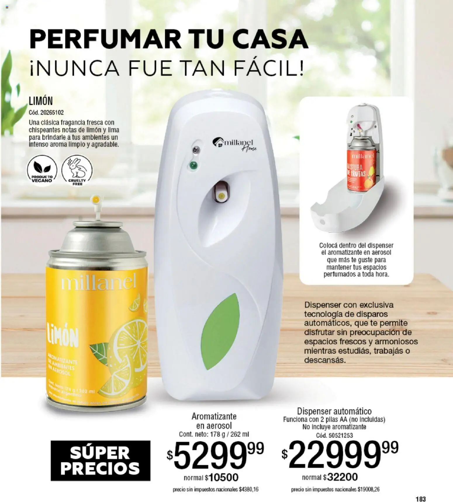 Millanel - Catálogo │ válido desde el 05.01.2026 | Página: 183 | Productos: Pilas, Fragancia, Limón, Té