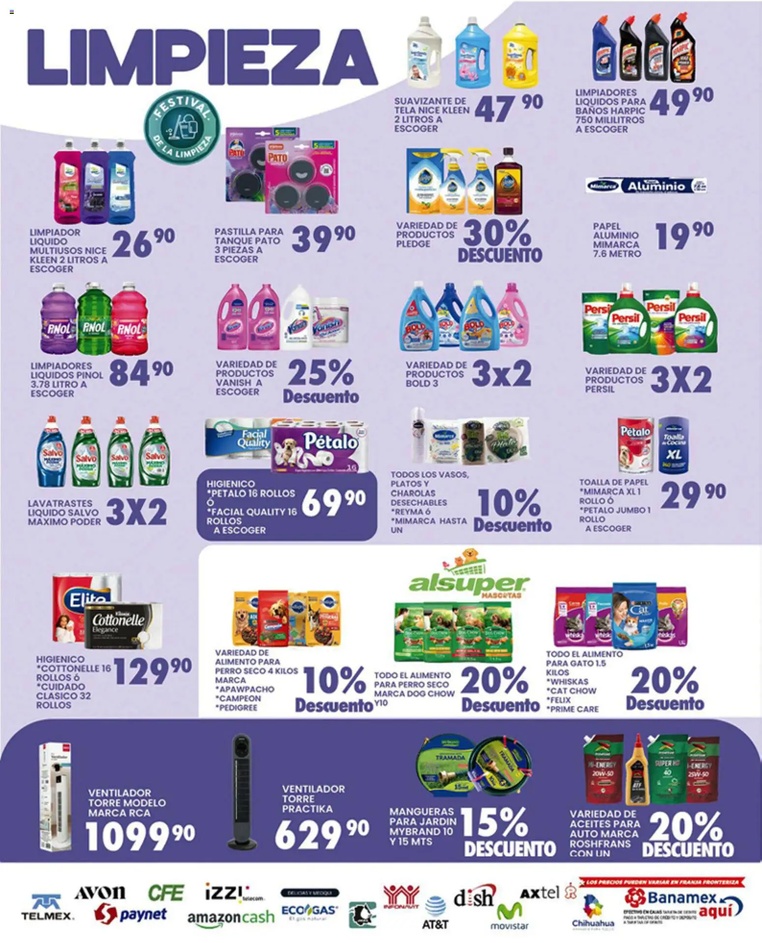 Nuevas ofertas de Alsuper válidas en toda la República Mexicana desde el 27.03.2026. ¡Encuentra las mejores ofertas en Alsuper folleto Chihuahua-Estado! | Página: 5 | Productos: Suavizante, Limpiador, Toalla, Cocina