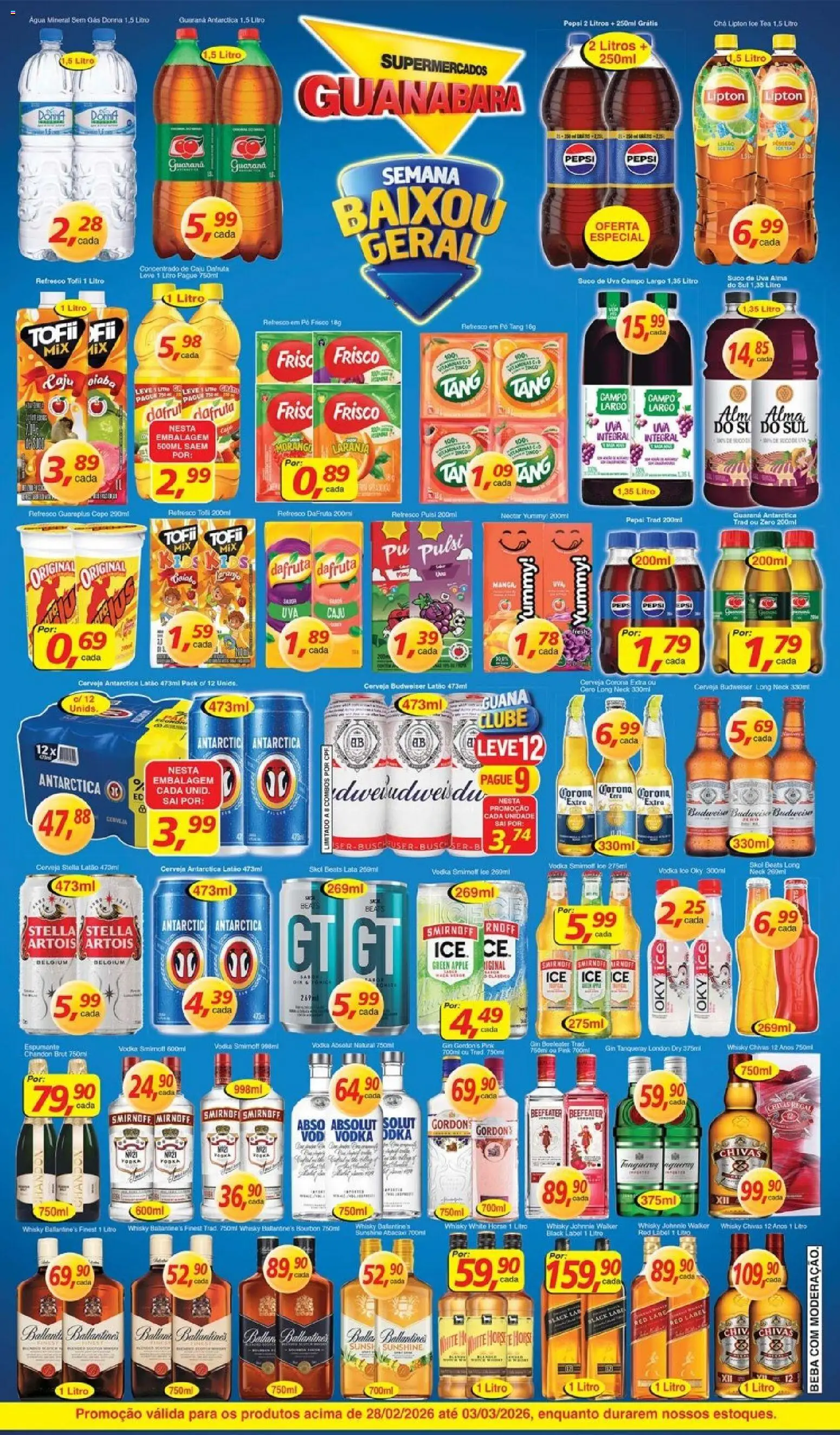 Supermercados Guanabara Folheto - válido de 28.02.2026 | Página: 4 | Produtos: Pó, Ice tea, Chá, Bourbon