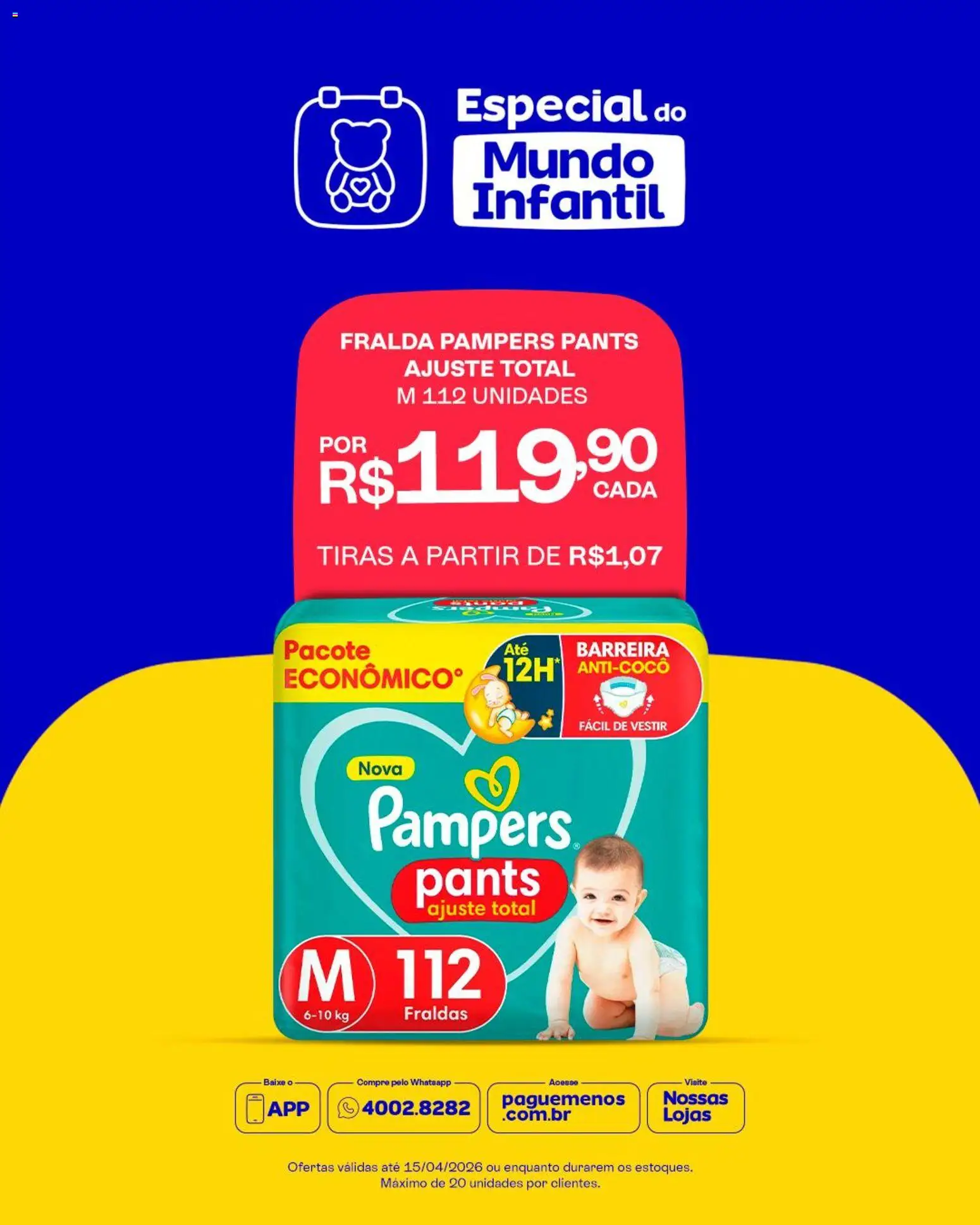 Pague Menos Folheto - válido de 13.04.2026 | Página: 2 | Produtos: Fralda pampers, Pampers, Fraldas