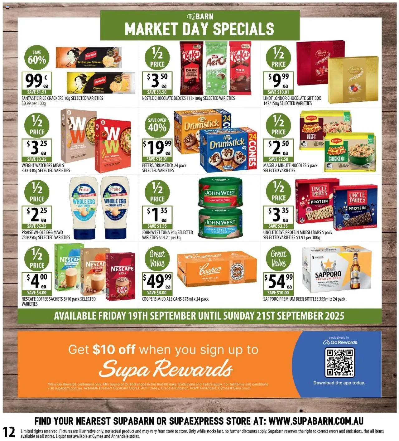 Supabarn catalogue - valid from 17.09.2025 | Page: 12 | Products: Crackers, Noodles, Tuna, Weight