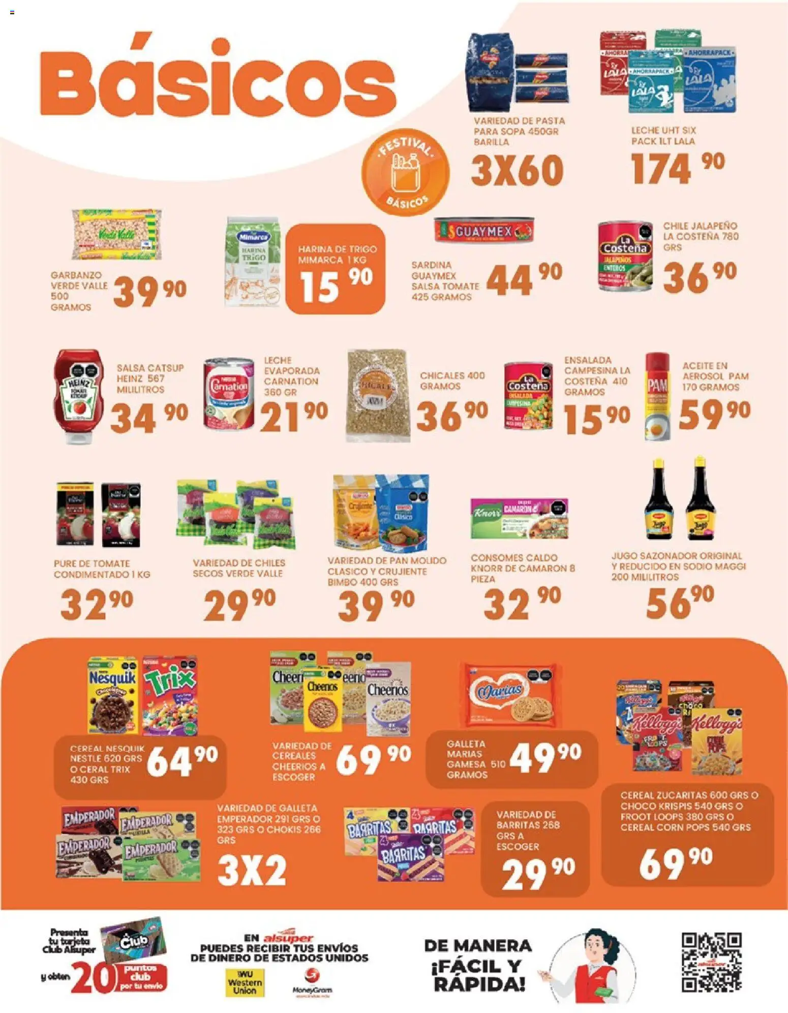 Nuevas ofertas de Alsuper válidas en toda la República Mexicana desde el 31.03.2026. ¡Encuentra las mejores ofertas en Alsuper folleto Saltillo! | Página: 3 | Productos: Sopa, Jugo, Cereales, Pasta