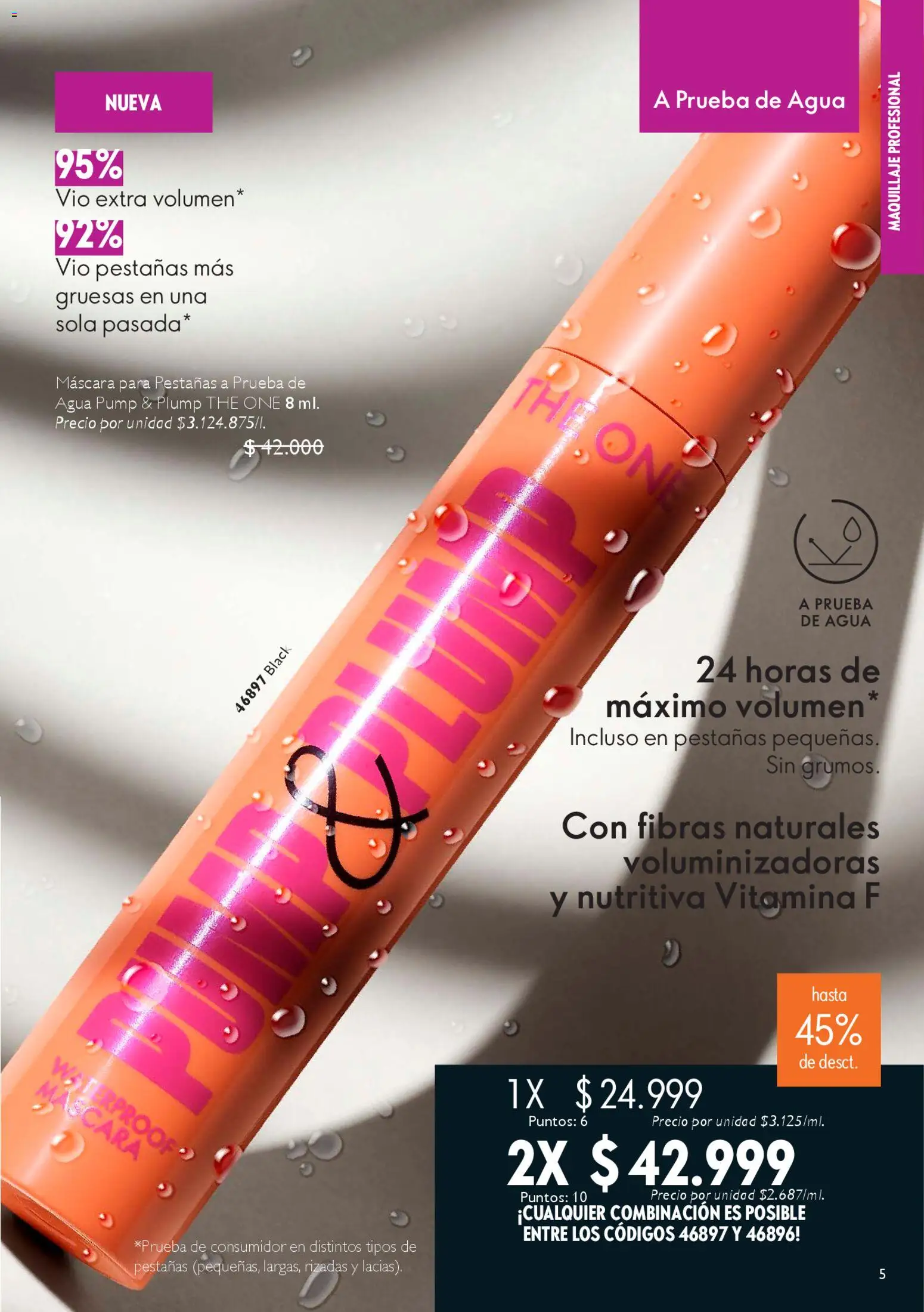 Oriflame revista - valida desde el 27.12.2025 | Página: 5 | Productos: Agua, Maquillaje, Máscara, Combinación
