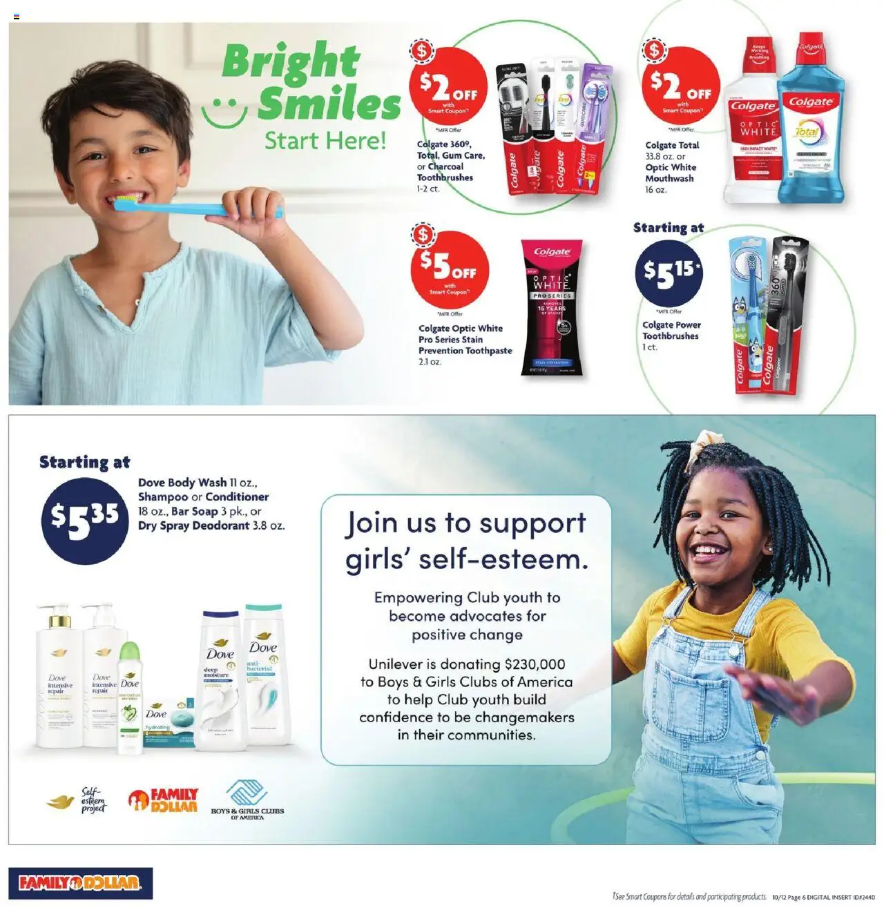 Family Dollar Weekly Ad - valid from 12.10.2025 | Page: 9 | Products: Shampoo, Conditioner, Deodorant, Body Wash