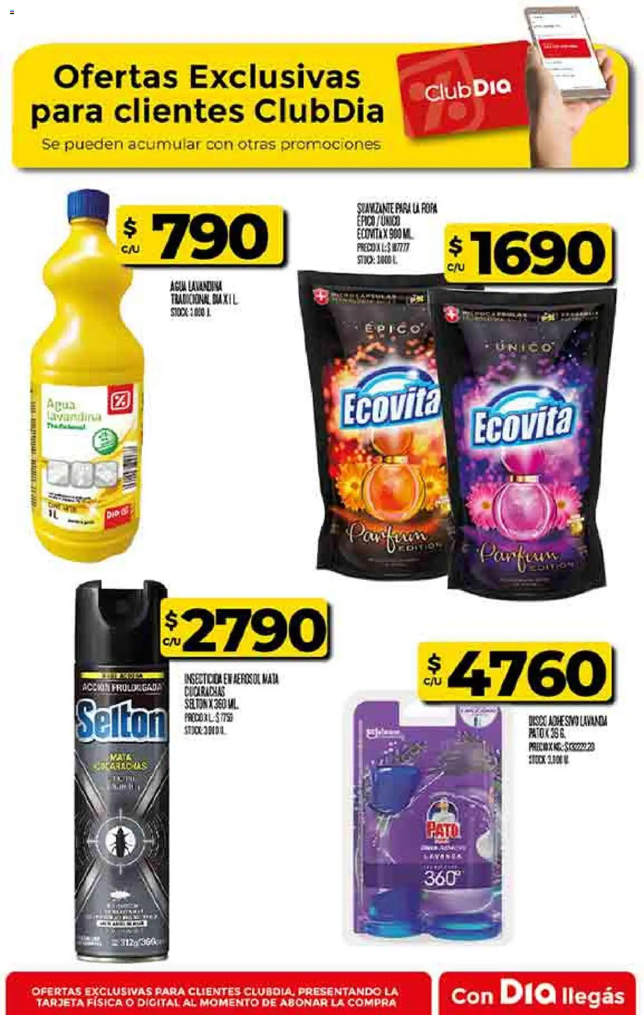 Supermercado DIA Ofertas - Salta y Jujuy │ válido desde el 20.08.2025 | Página: 54 | Productos: Lavandina, Disco, Agua, Suavizante