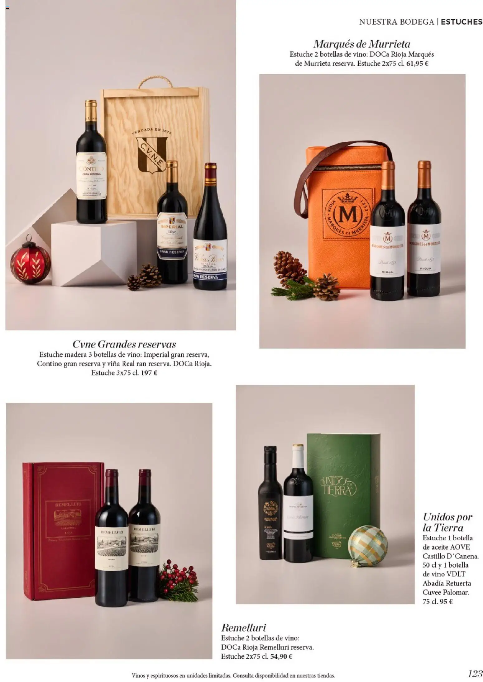 Nuevas ofertas de El Corte Inglés válidas en toda la República Mexicana desde el 19.11.2025. ¡Encuentra las mejores ofertas en El Corte Inglés catálogo El Placer De Regalar! | Página: 123 | Productos: Aceite, Estuche, Botella, Vino