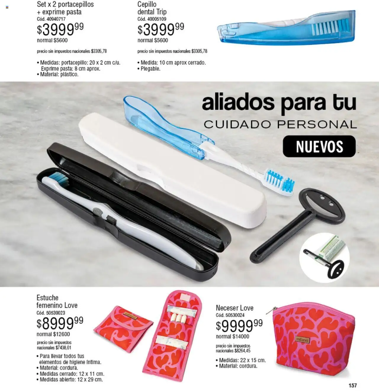 Millanel - Catálogo │ válido desde el 20.10.2025 | Página: 157 | Productos: Cepillo, Neceser, Pasta dental, Estuche