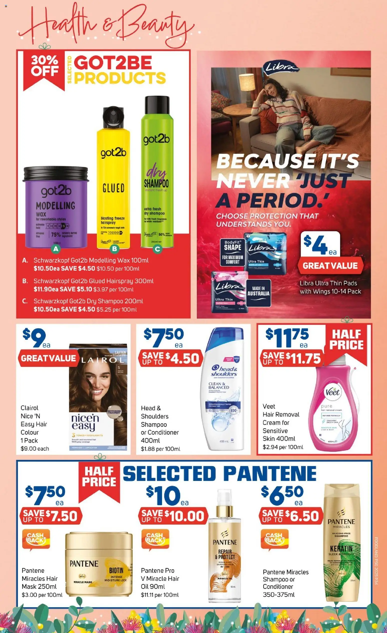 Foodland catalogue - valid from 10.12.2025 | Page: 34 | Products: Shampoo, Conditioner, Mask, Cream