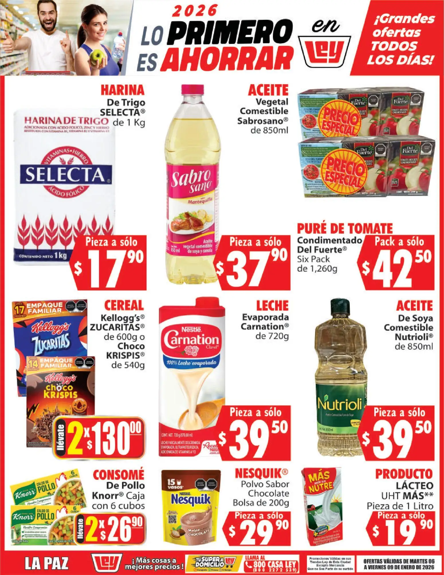 Nuevas ofertas de Casa Ley válidas en toda la República Mexicana desde el 06.01.2026. ¡Encuentra las mejores ofertas en Casa Ley folleto Lo Primero Es Ahorrar! | Página: 2 | Productos: Pollo, Harina, Tomate, Vasos