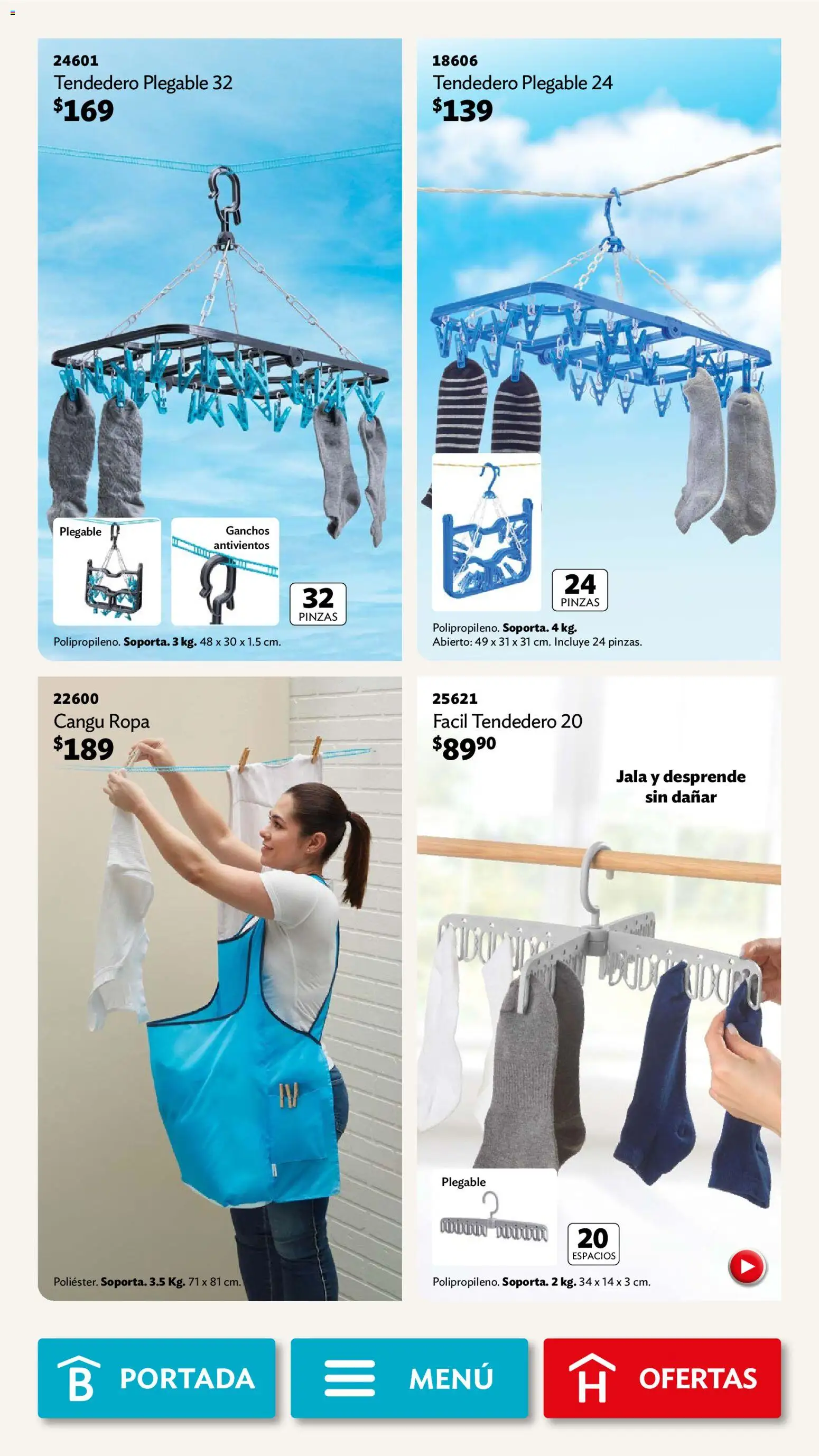 Nuevas ofertas de Betterware válidas en toda la República Mexicana desde el 05.01.2026. ¡Encuentra las mejores ofertas en Betterware campaña 1 2026! | Página: 100 | Productos: Ropa, Tendedero