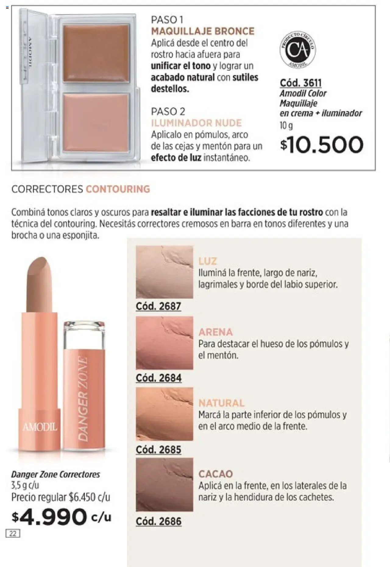 Catálogo Amodil Campaña 12 │ válido desde el 26.06.2025 | Página: 22 | Productos: Maquillaje, Iluminador, Cacao, Crema