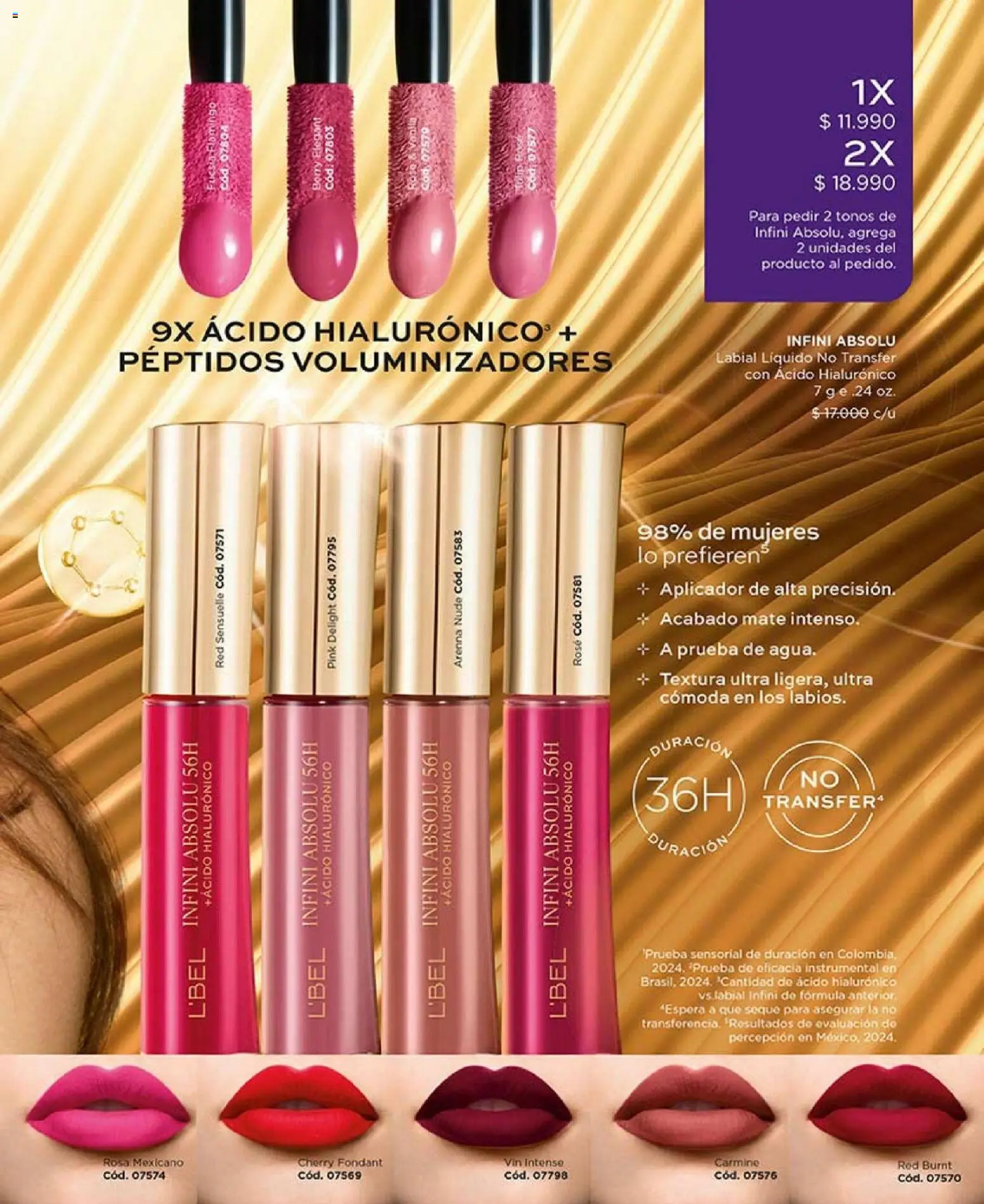 Catálogo L'Bel Campaña 1 │ válido desde el 01.01.2026 | Página: 21 | Productos: Mate, Labial