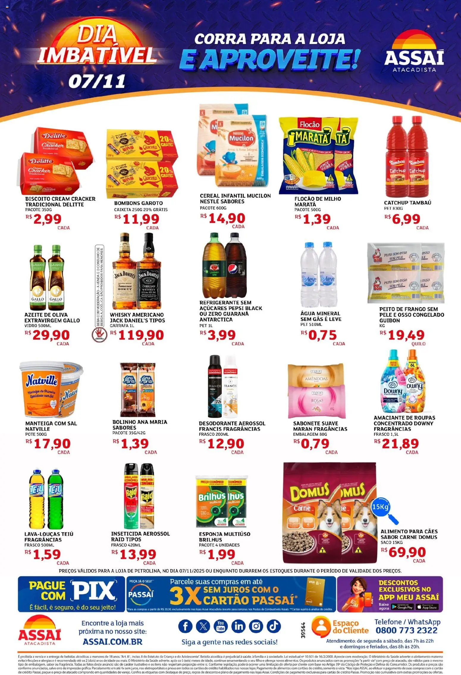 Assaí Atacadista Folheto - válido de 07.11.2025 | Página: 2 | Produtos: Guaraná, Cenoura, Sal, Amaciante