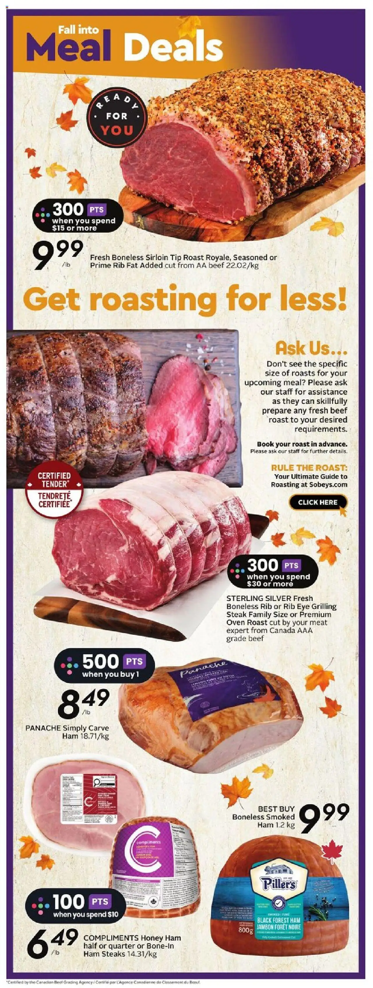 Safeway flyer valid from 25.09.2025 | Page: 18 | Products: Beef, Oven, Ham