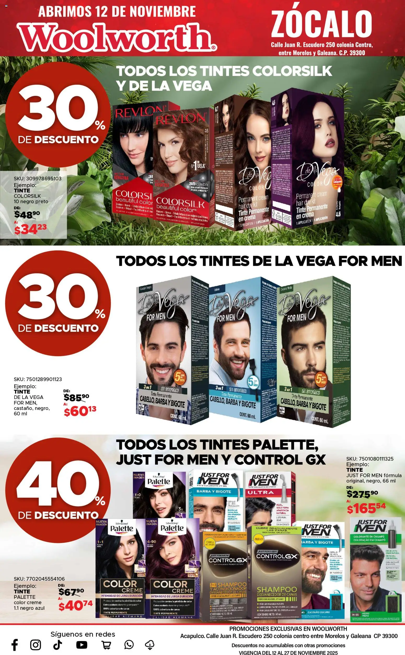 Nuevas ofertas de Del Sol y Woolworth válidas en toda la República Mexicana desde el 12.11.2025. ¡Encuentra las mejores ofertas en Del Sol y Woolworth catálogo Apertura Acapulco Centro 217! | Página: 47 | Productos: Crema, Aceite, Champú, Acondicionador
