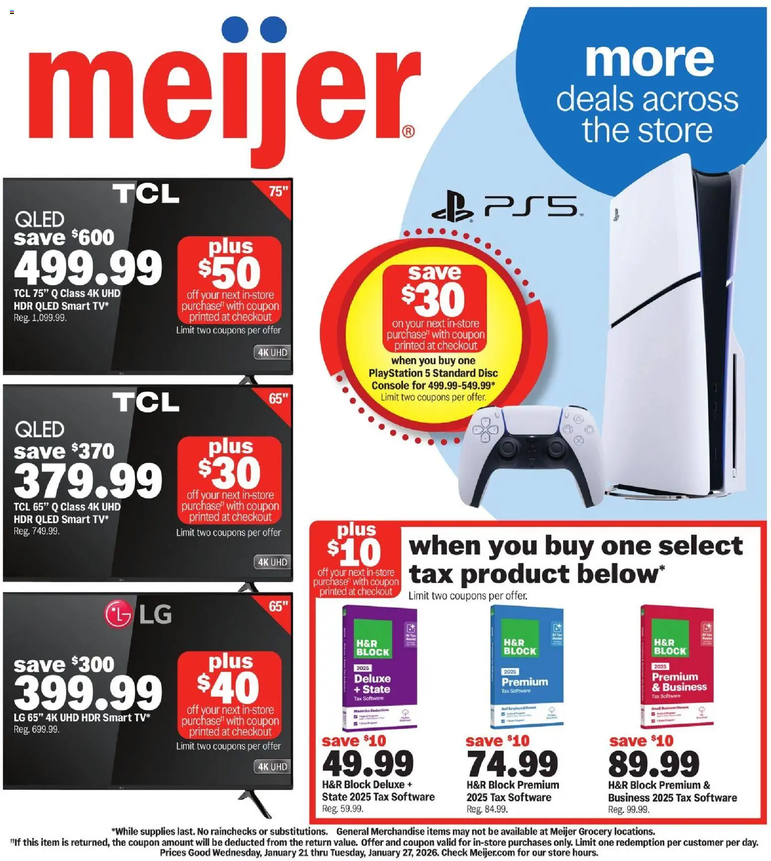 Meijer More Deals Across the Store - valid from 21.01.2026 | Page: 1 | Products: Playstation