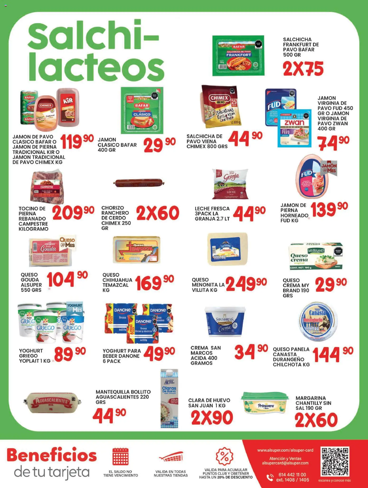 Nuevas ofertas de Alsuper válidas en toda la República Mexicana desde el 27.01.2026. ¡Encuentra las mejores ofertas en Alsuper folleto Zacatecas! | Página: 7 | Productos: Queso crema, Leche, Cerdo, Chorizo