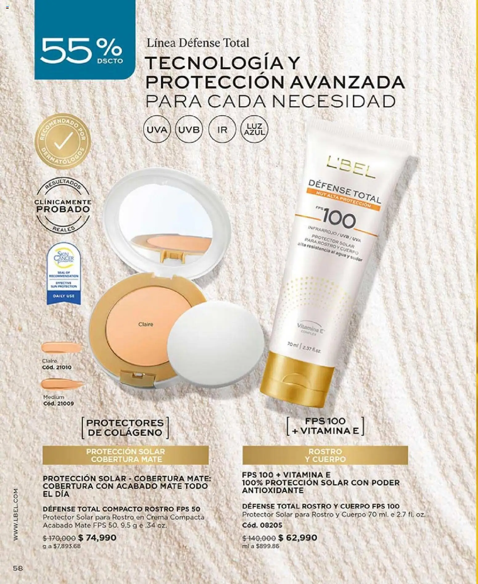L'Bel revista - valida desde el 01.02.2026 | Página: 58 | Productos: Agua, Crema, Uva, Protector solar
