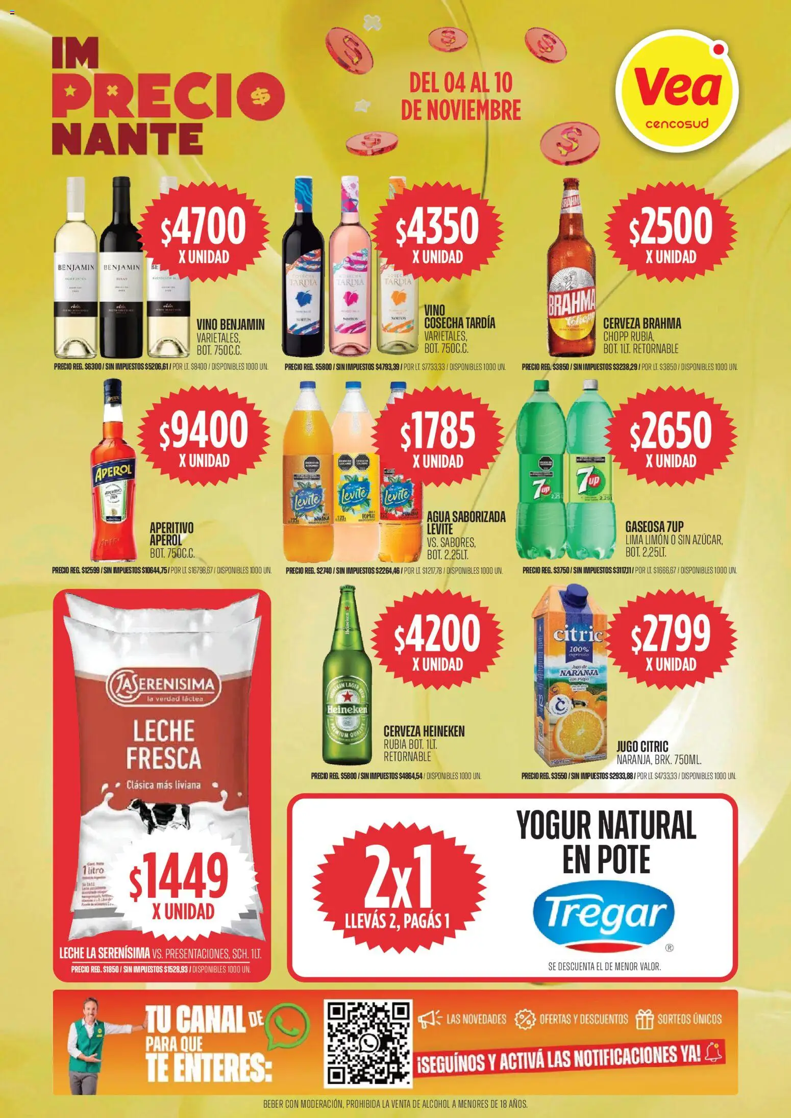 Vea - Ofertas | Córdoba │ válido desde el 04.11.2025 | Página: 4 | Productos: Lima, Agua, Yogur, Té