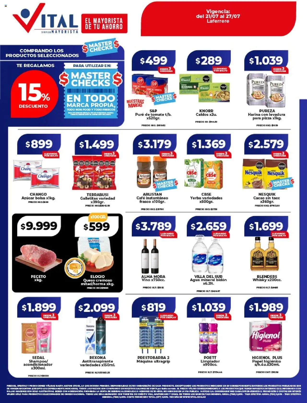 Vital ofertas - Laferrere │ válido desde el 21.07.2025 | Página: 1 | Productos: Harina, Acondicionador, Frasco, Vino