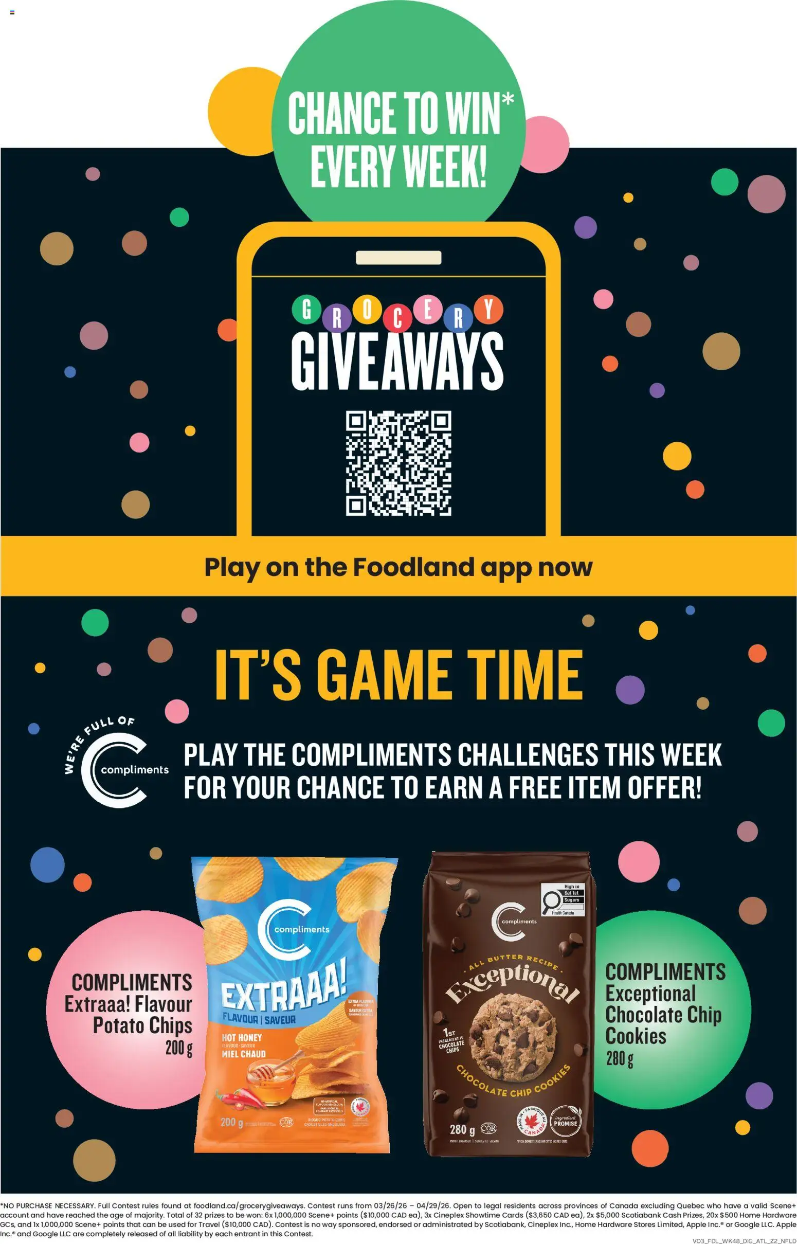 Foodland flyer valid from 26.03.2026 | Page: 17 | Products: Chips, Cookies, Game, Chocolate