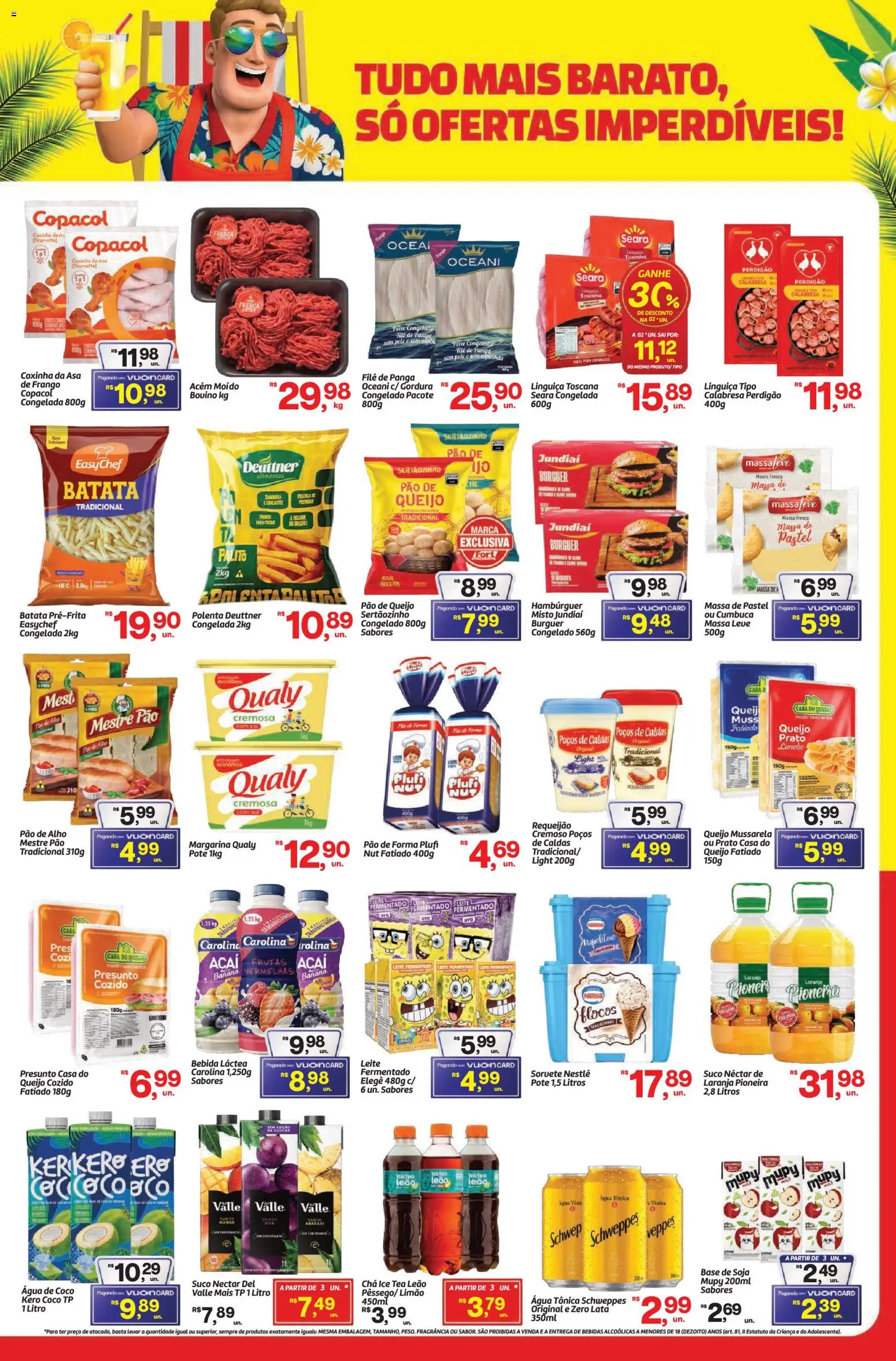 Fort Atacadista Folheto - válido de 12.01.2026 | Página: 3 | Produtos: Presunto, Batata, Mussarela, Leite fermentado