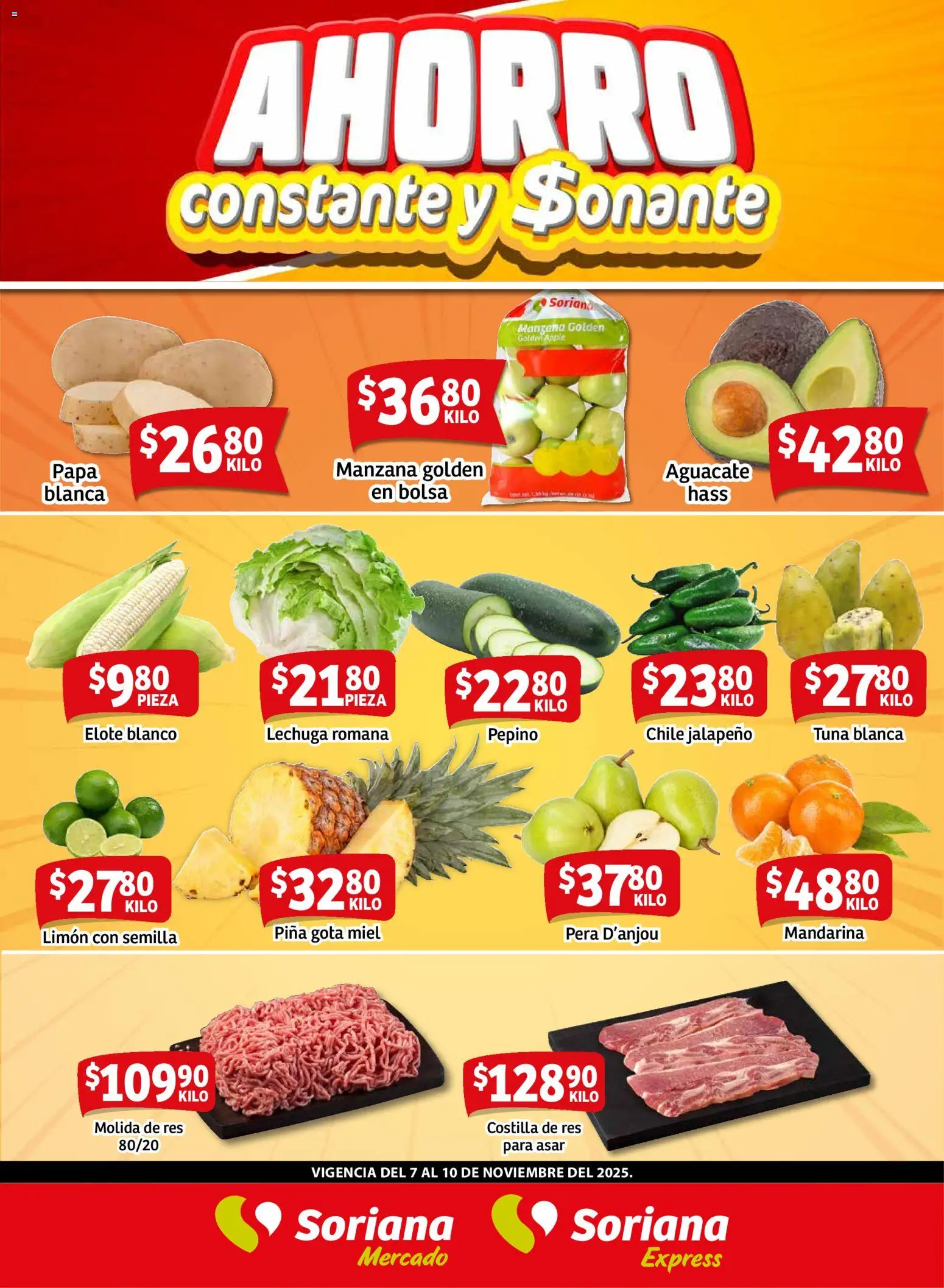 Nuevas ofertas de Soriana válidas en toda la República Mexicana desde el 07.11.2025. ¡Encuentra las mejores ofertas en Soriana - Fin de Semana Mercado: Nuevo León! | Página: 1 | Productos: Bolsa, Lechuga, Aguacate, Piña