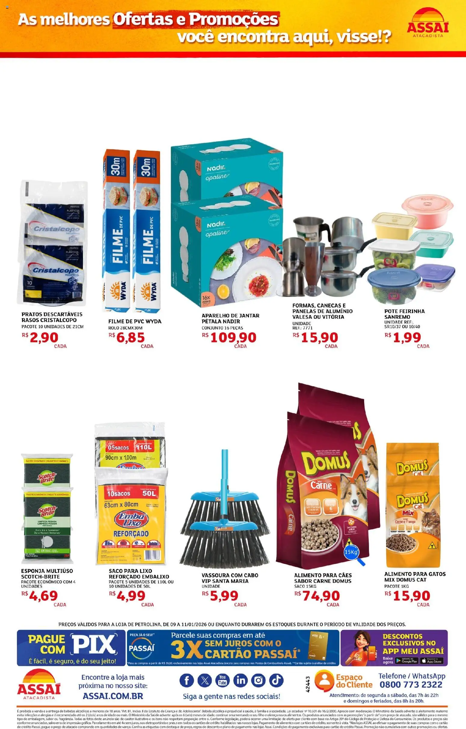 Assaí Atacadista Folheto - válido de 09.01.2026 | Página: 2 | Produtos: Esponja, Rolo, Carne, Cabo