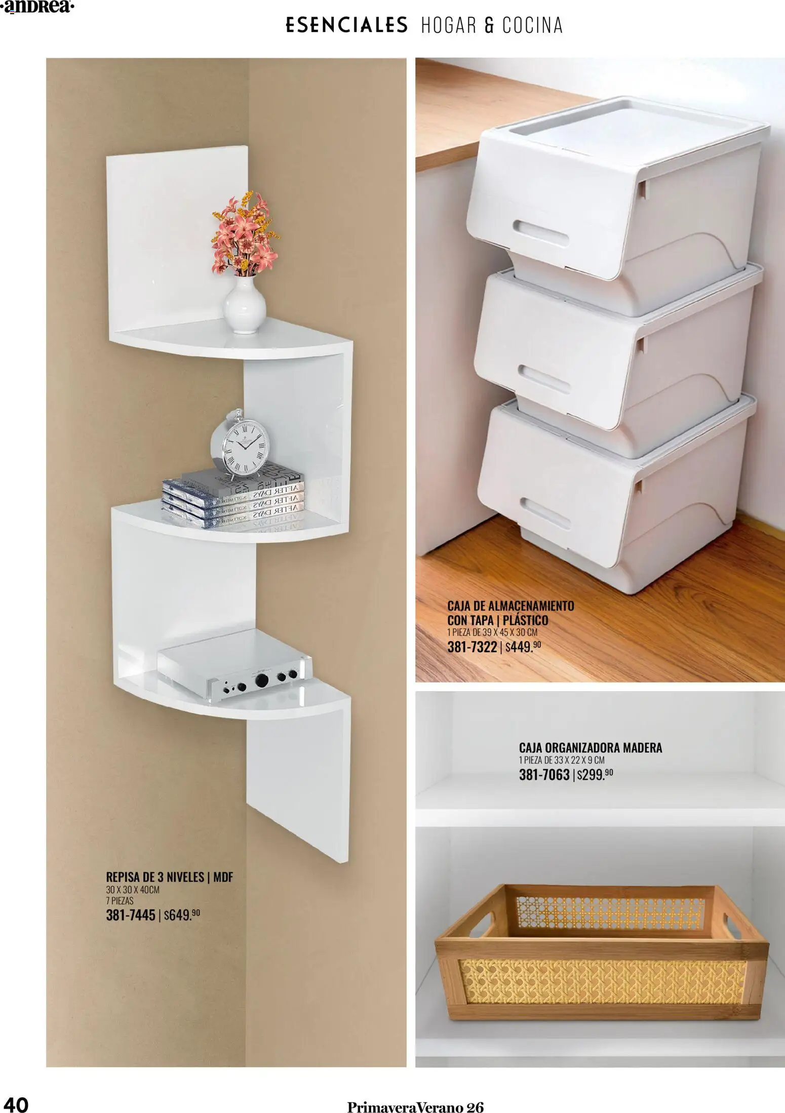 Nuevas ofertas de Andrea válidas en toda la República Mexicana desde el 25.01.2026. ¡Encuentra las mejores ofertas en Andrea catálogo Tu hogar esta primavera! | Página: 40