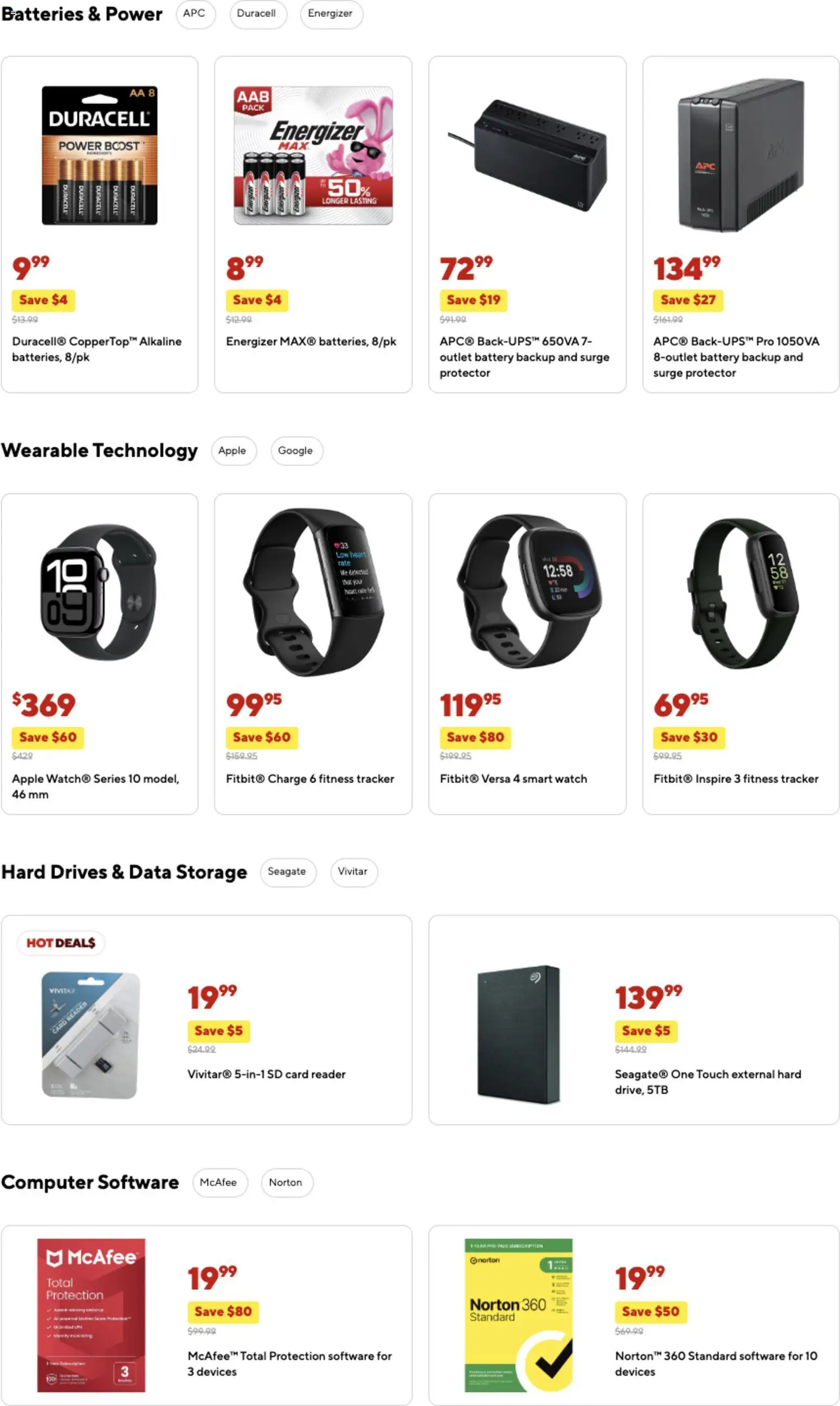 Staples Weekly Ad - valid from 02.11.2025 | Page: 8 | Products: Battery, Watch, Computer, Surge Protector