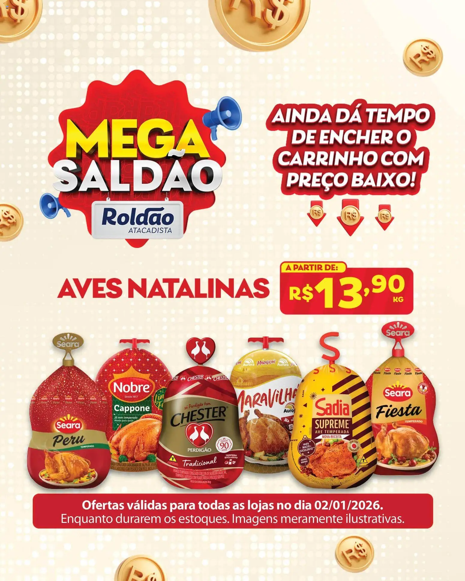 Roldão Folheto - válido de 02.01.2026 | Página: 2 | Produtos: Moela, Carrinho, Baixo, Frango