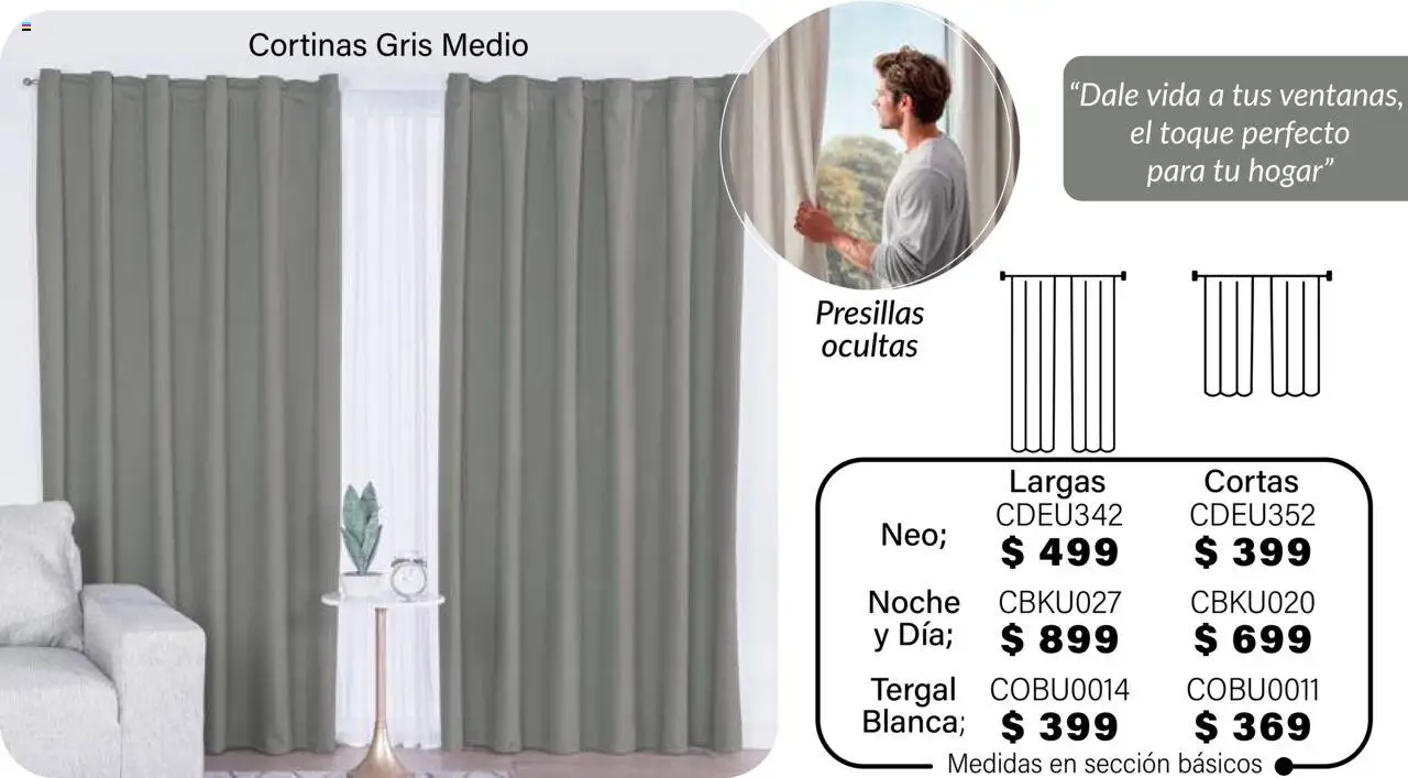 Nuevas ofertas de Colchas Concord válidas en toda la República Mexicana desde el 01.08.2025. ¡Encuentra las mejores ofertas en Colchas Concord - Catálogo! | Página: 165 | Productos: Cortinas