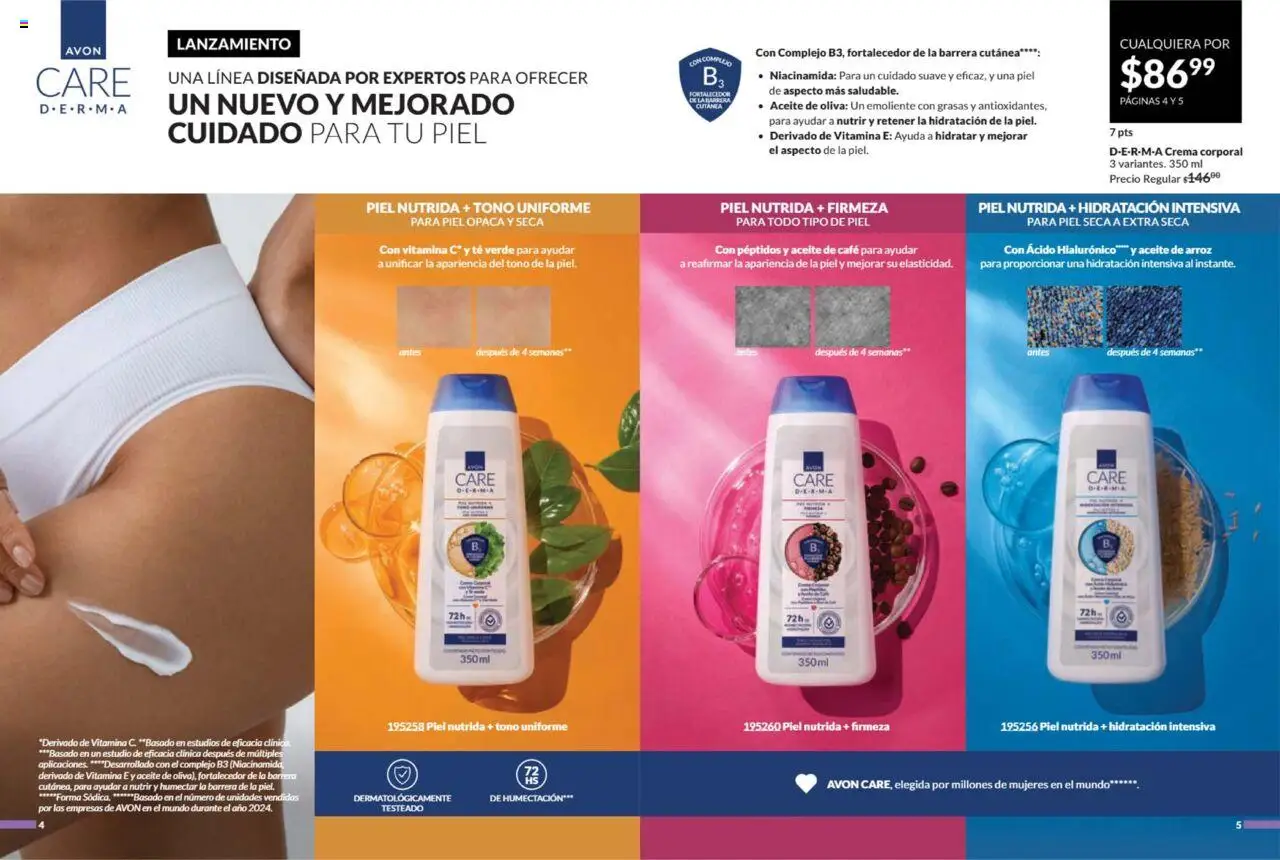 Nuevas ofertas de AVON válidas en toda la República Mexicana desde el 11.07.2025. ¡Encuentra las mejores ofertas en AVON campaña 11 2025! | Página: 4 | Productos: Arroz, Body, Té, Crema corporal
