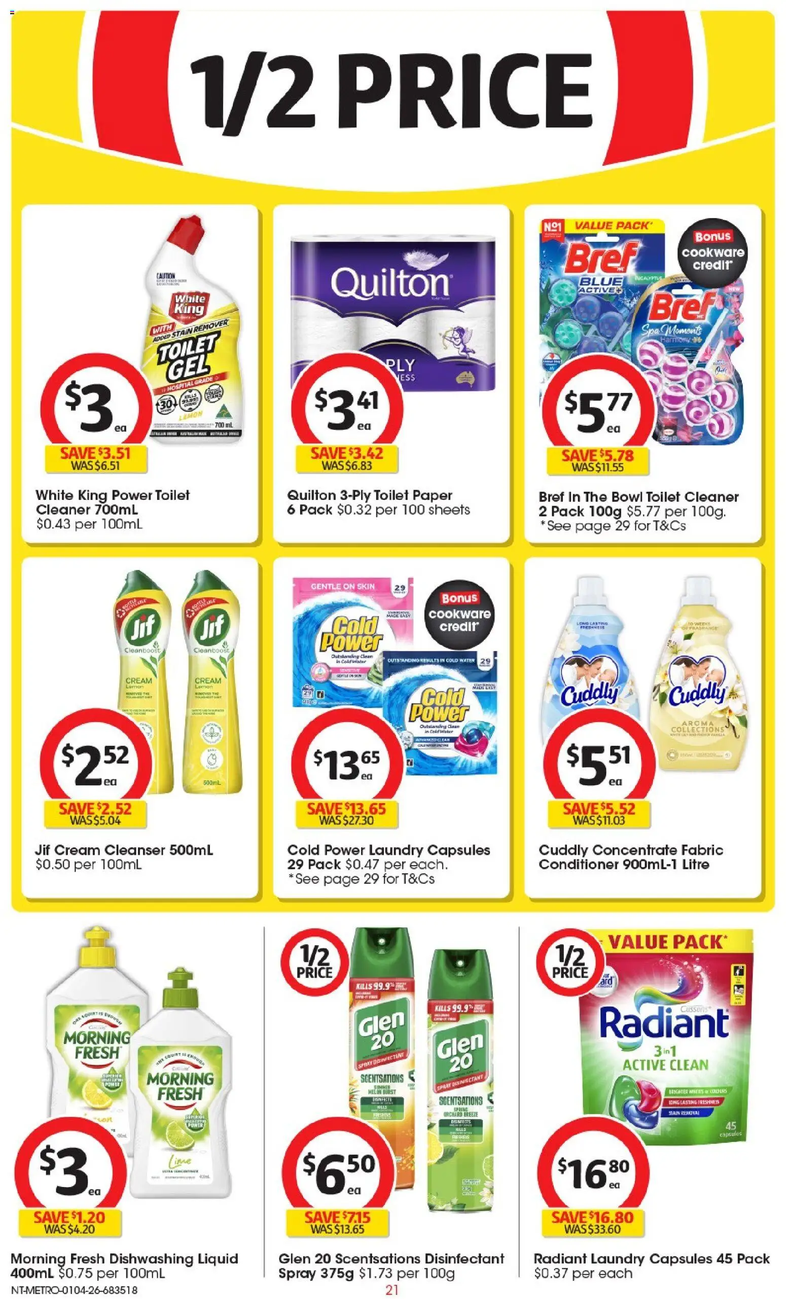 Coles catalogue - valid from 01.04.2026 | Page: 21 | Products: Toilet, Conditioner, Lemon, Lime