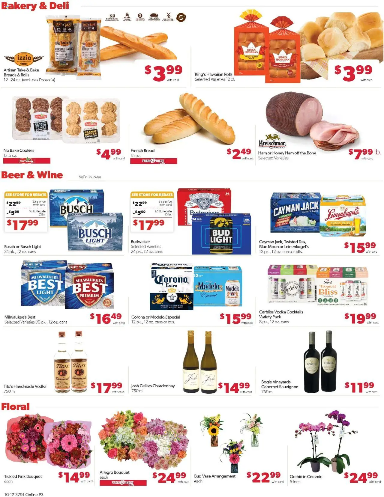 Family Fare Weekly Ad - IA - valid from 12.10.2025 | Page: 9 | Products: Bakery, Bread, Ham, Garlic
