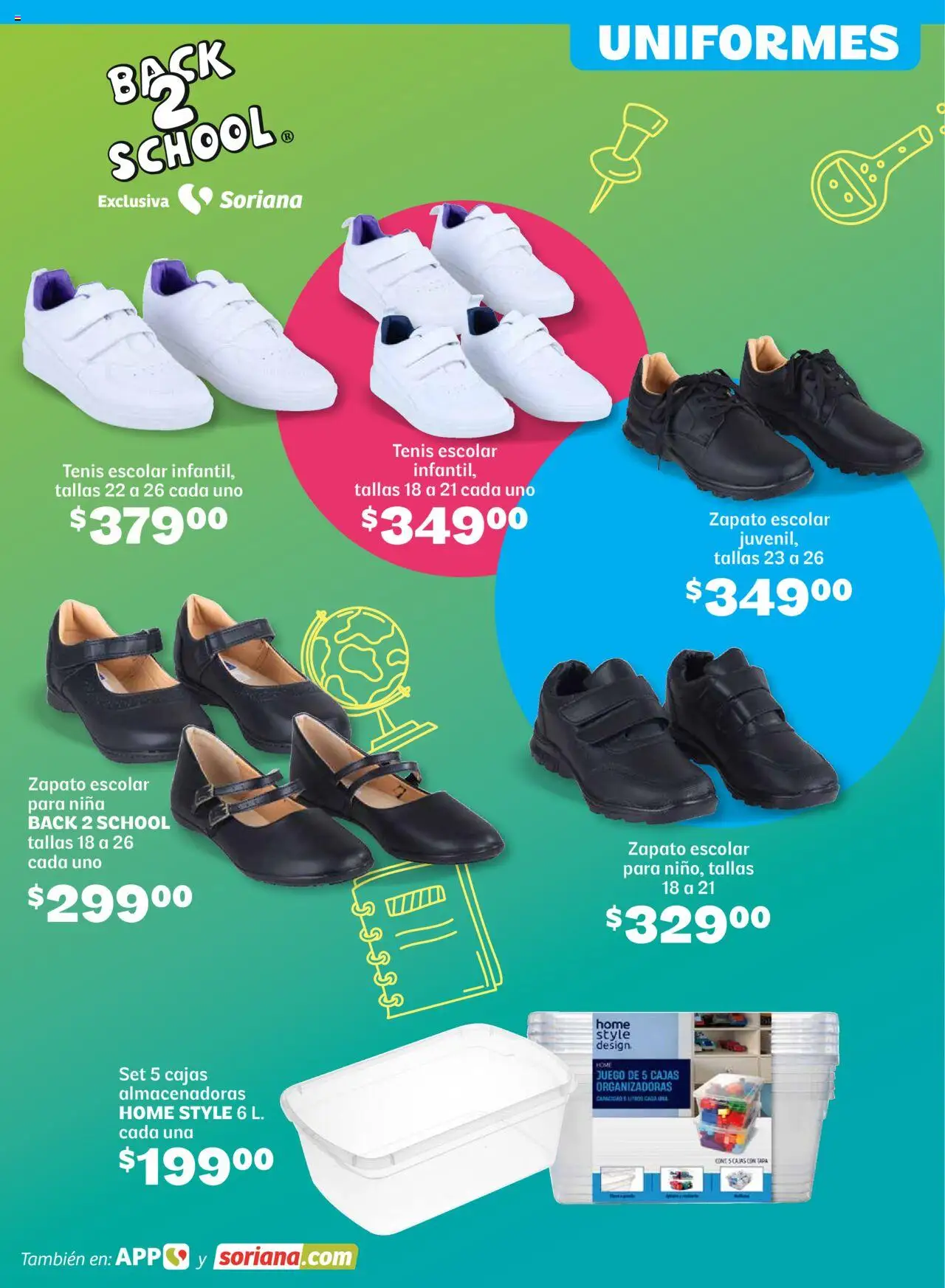 Nuevas ofertas de Soriana válidas en toda la República Mexicana desde el 14.08.2025. ¡Encuentra las mejores ofertas en Soriana - Regresa a clases bien listo Súper Nacional! | Página: 45 | Productos: Tenis, Juego