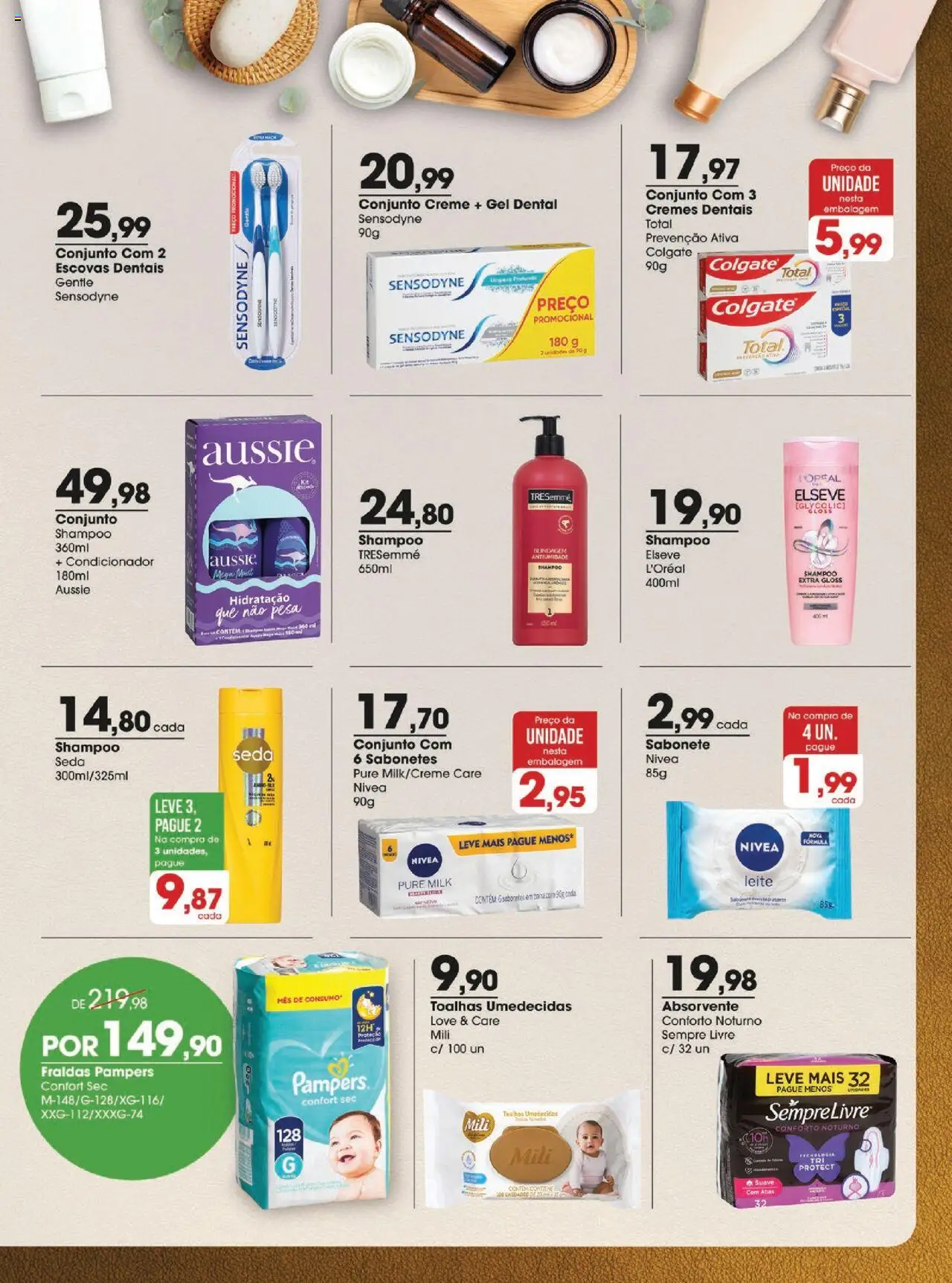 Zaffari Folheto - válido de 21.10.2025 | Página: 13 | Produtos: Pampers, Leite, Sabonete, Fraldas