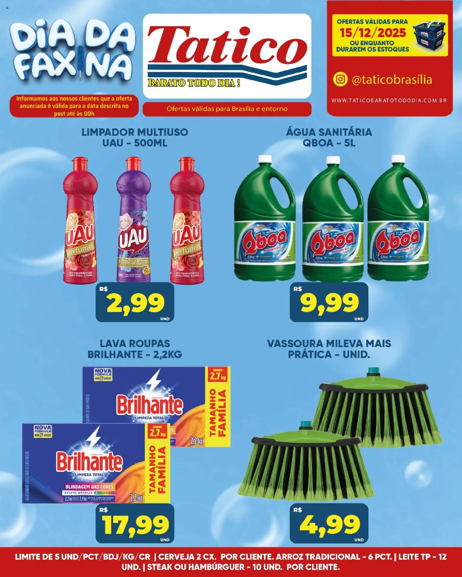 Tatico Folheto - válido de 15.12.2025 | Página: 15 | Produtos: Limpador multiuso, Leite, Perfumes, Vassoura
