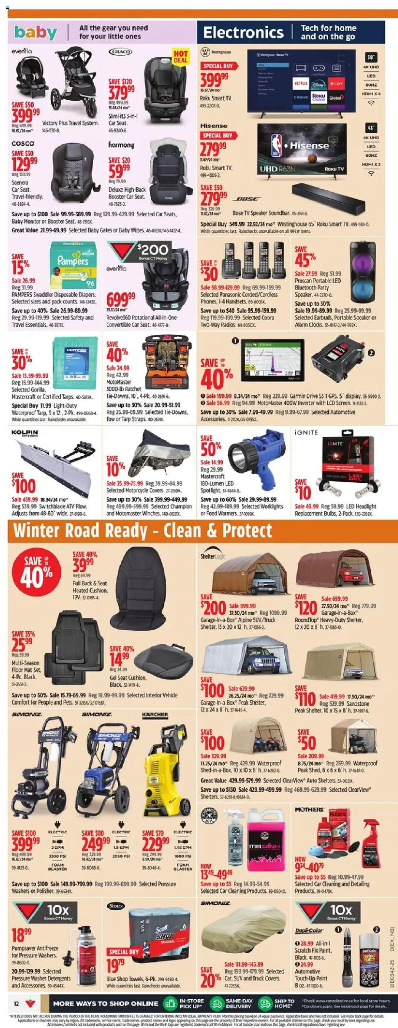 Canadian Tire flyer valid from 10.10.2025 | Page: 16 | Products: Monitor, Tv, Speaker