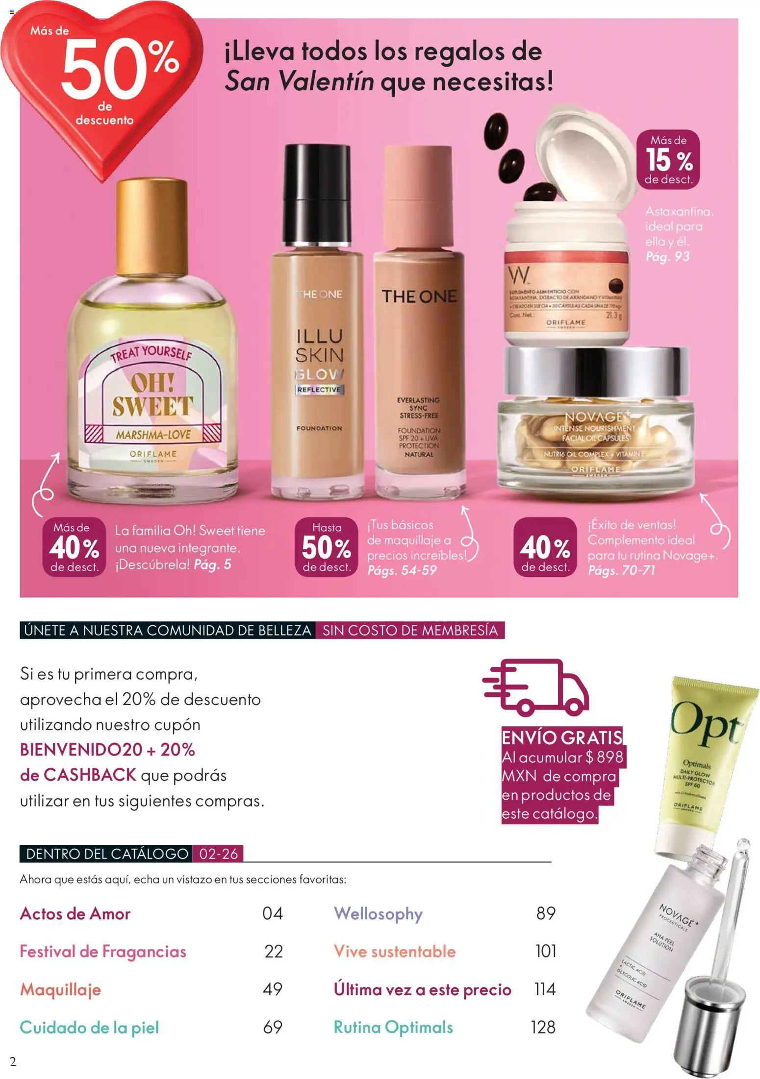 Nuevas ofertas de Oriflame válidas en toda la República Mexicana desde el 24.01.2026. ¡Encuentra las mejores ofertas en Oriflame campaña 2 2026! | Página: 2 | Productos: Maquillaje