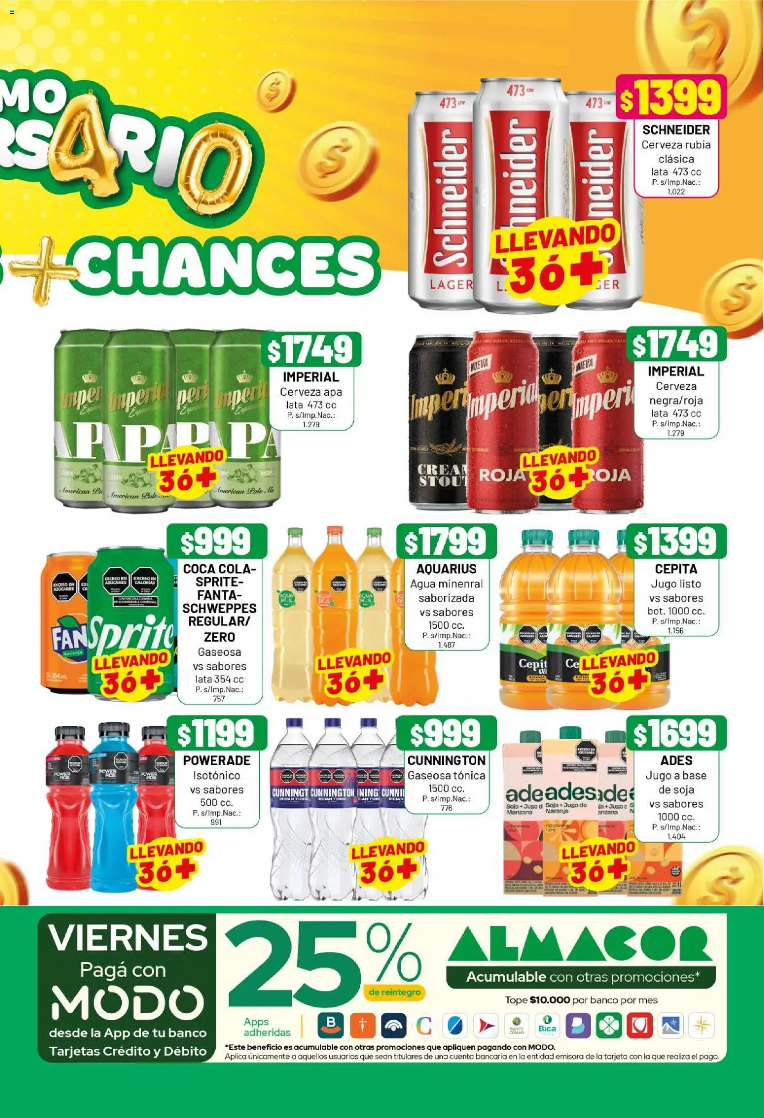 Almacor catálogo │ válido desde el 06.11.2025 | Página: 5 | Productos: Banco, Agua, Jugo, Cerveza
